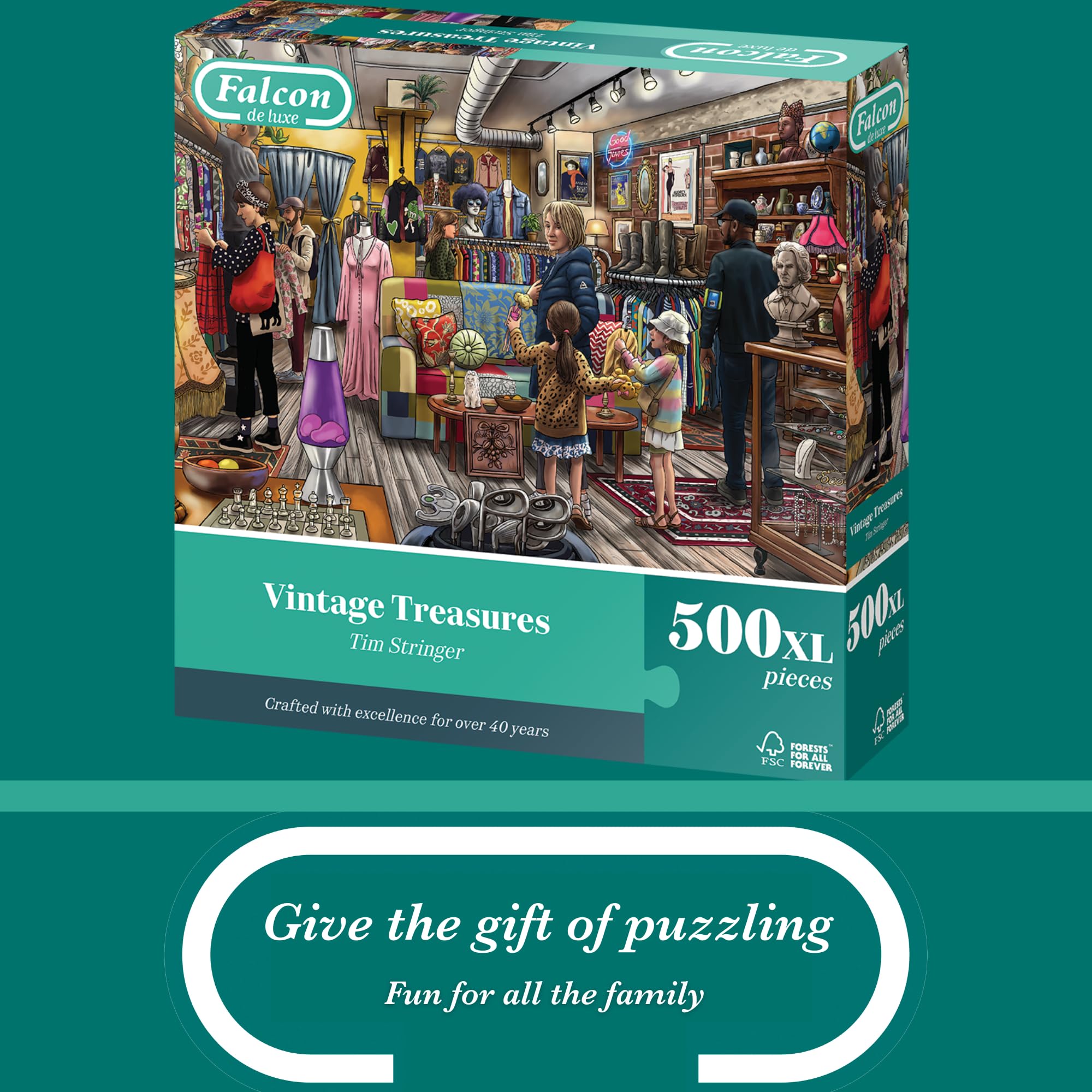 Falcon Vintage Treasures - 500 XL Piece Jigsaw Puzzle for Adults 12