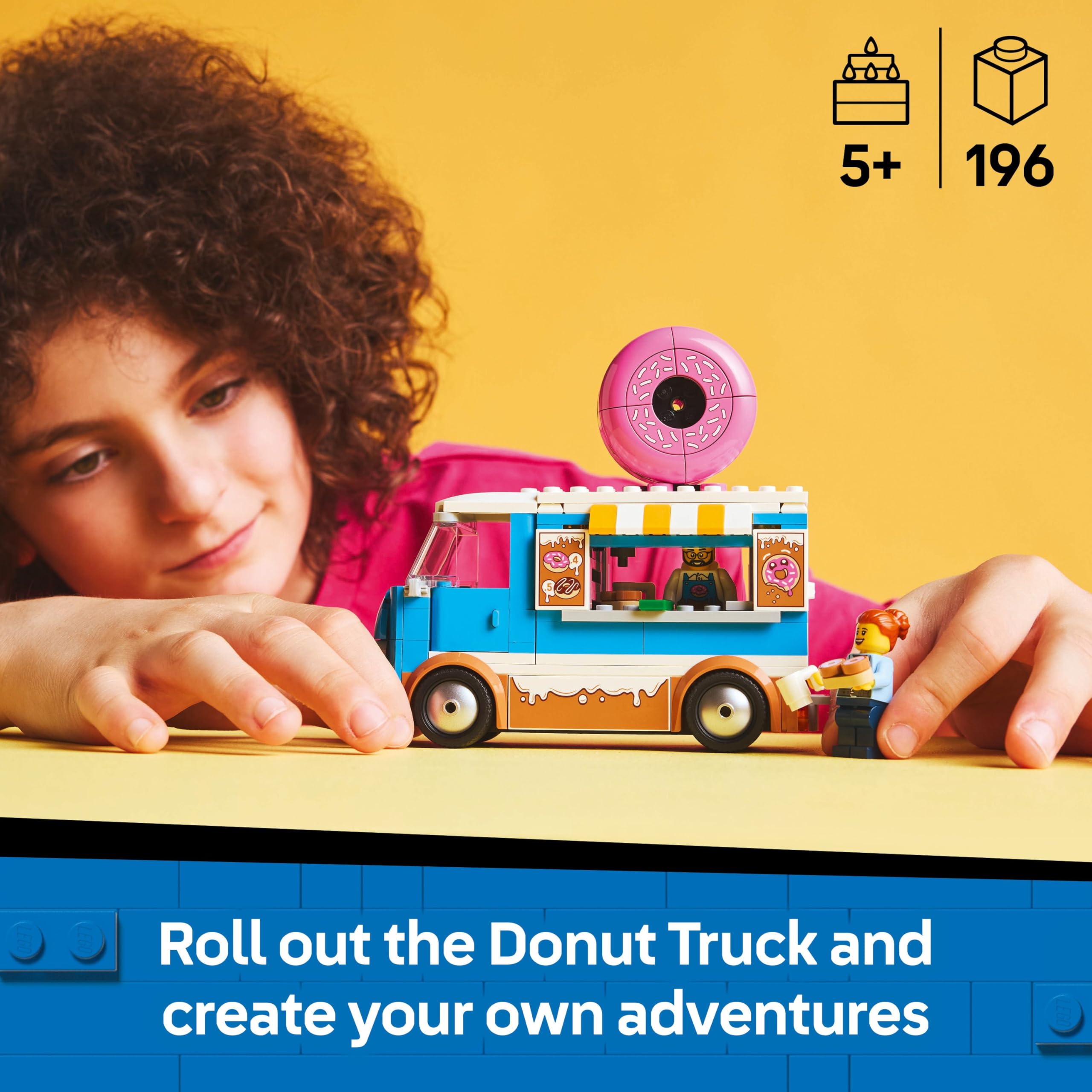 LEGO City Donut Truck 60452 Building Set - 2 Minifigures | Ages 5+