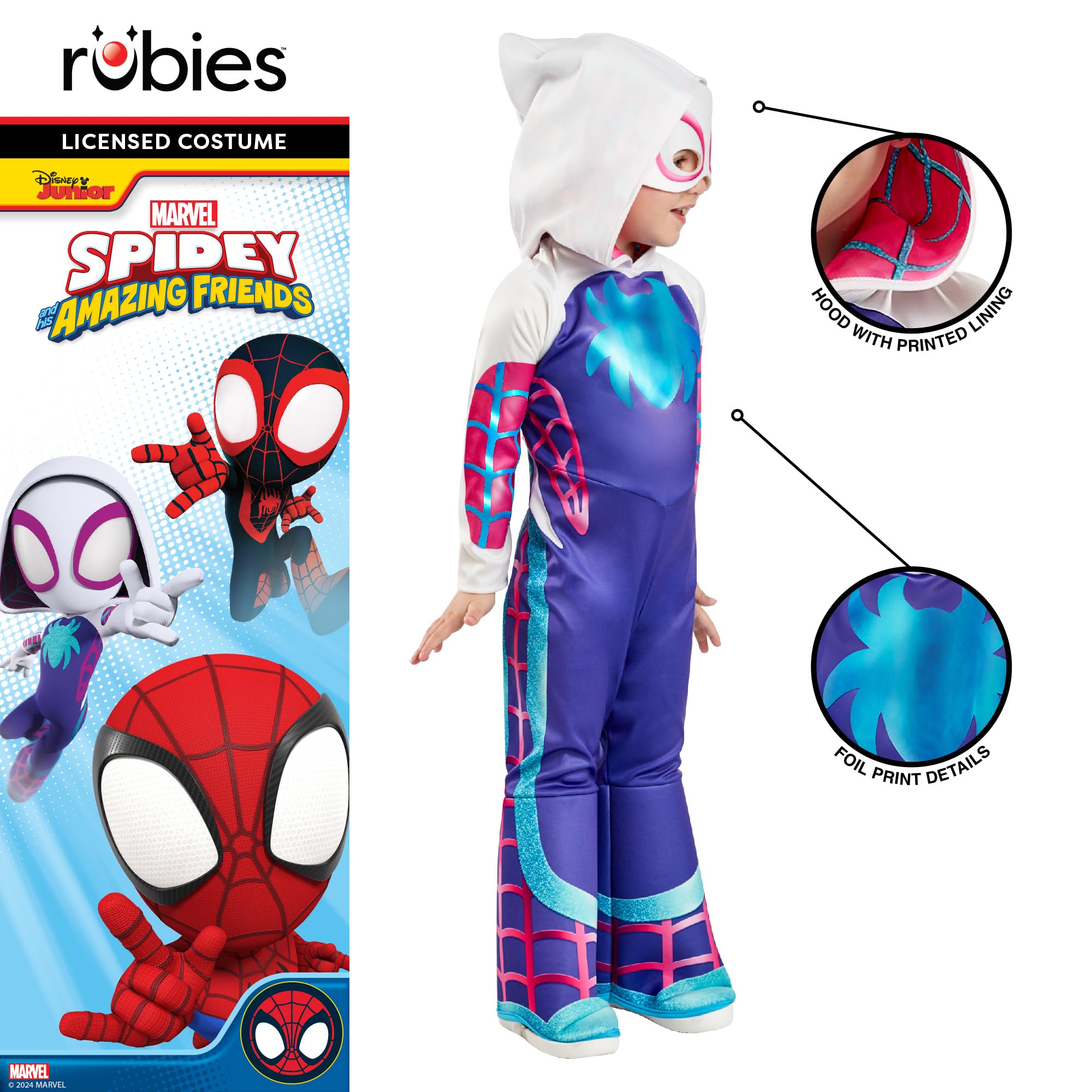 Rubies Official Marvel Spidey and his Amazing Friends Ghost Spider Deluxe T 4