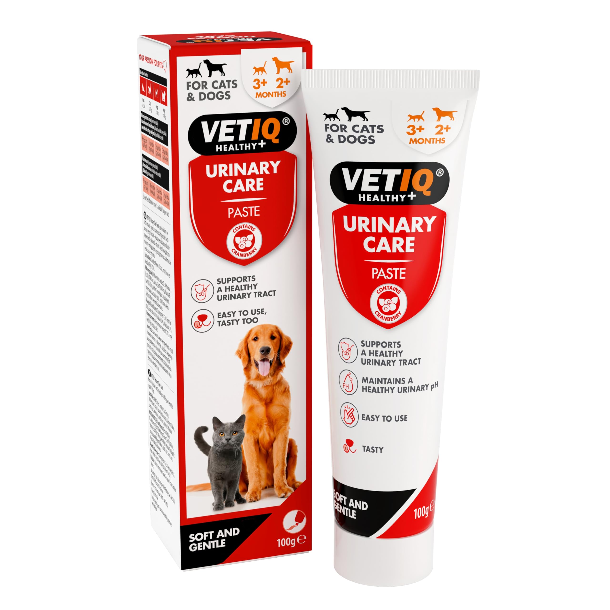 VETIQ Urinary Care Paste Supplement for Cats & Dogs with Cranberry | Supports Healthy Urinary pH | 100 g