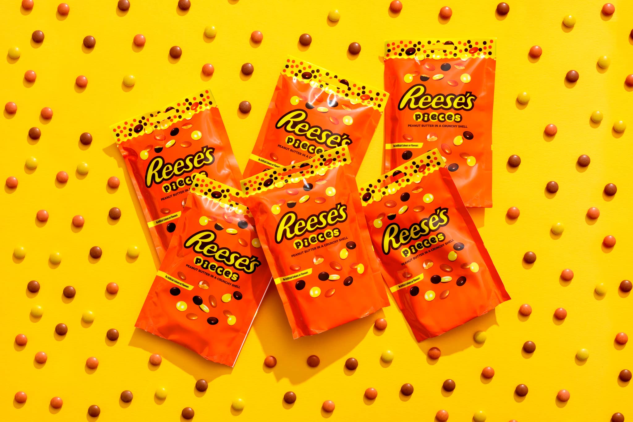 Reese's Pieces Peanut Butter in Crunchy Shell 90g Pouch (Pack of 10) 5