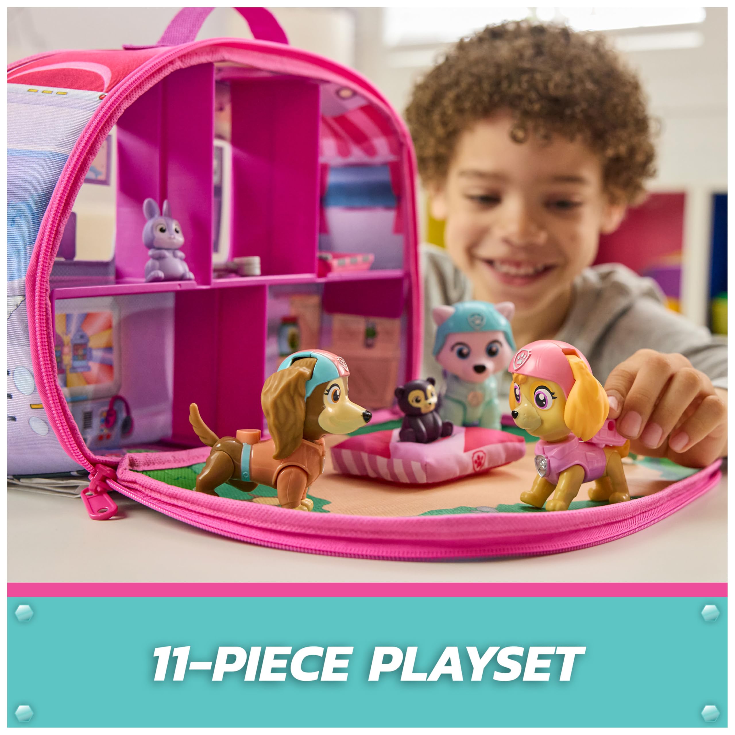 PAW Patrol Skye's World Pupcation Rescue Set - Playset with Skye, Everest, Liberty & Animal Figures 14