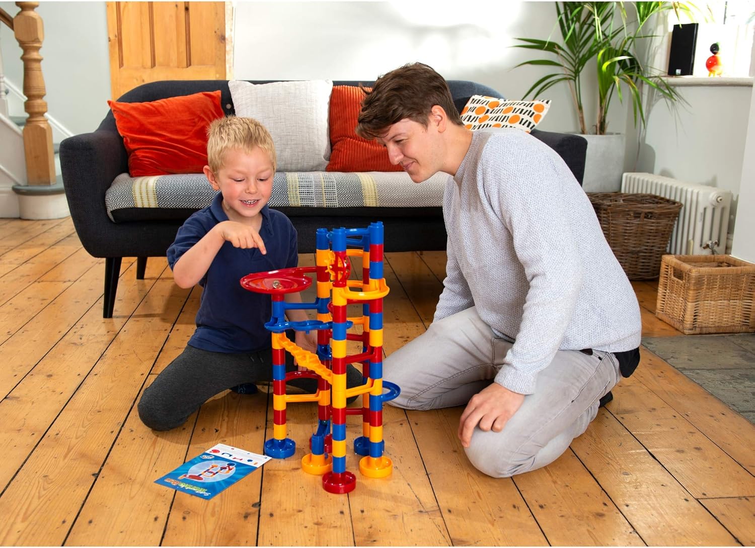 Galt Super Marble Run - 60-Piece Construction Toy for Ages 4+ 5