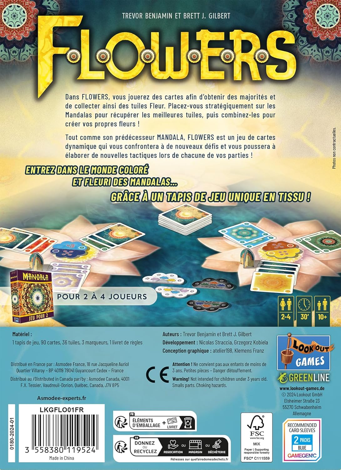 Lookout Flowers: A Mandala Game Board Game 5