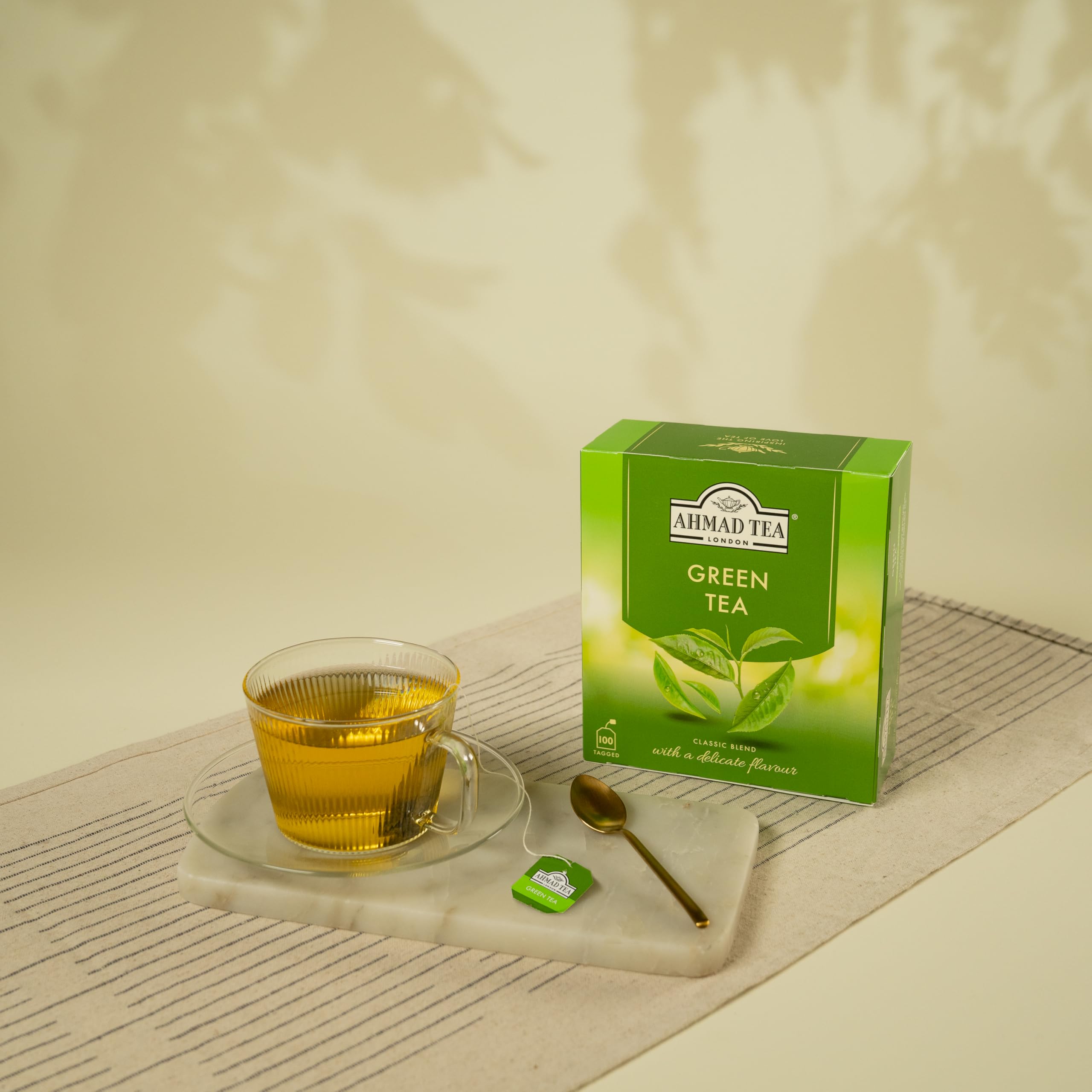 Ahmad Tea Pure Green Tea - 100 Teabags (200g)