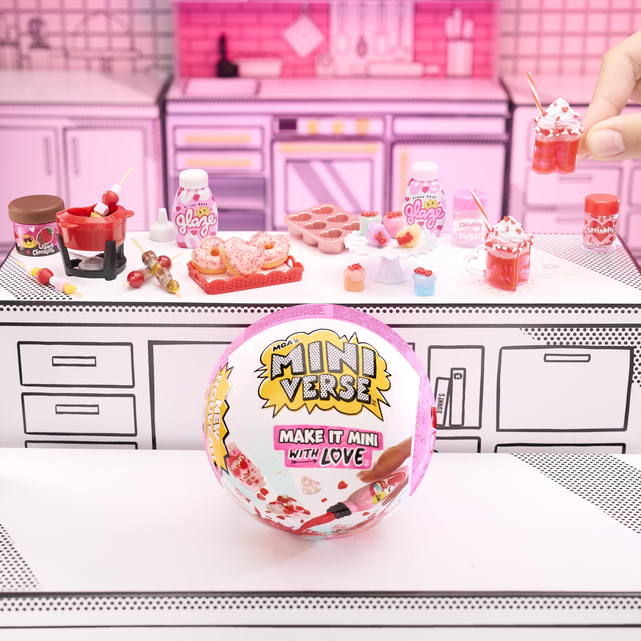 MGA's Miniverse Make It Mini with Love - DIY Resin Craft Kit with Replica Food, Collectible Miniatures for Ages 8+ 7