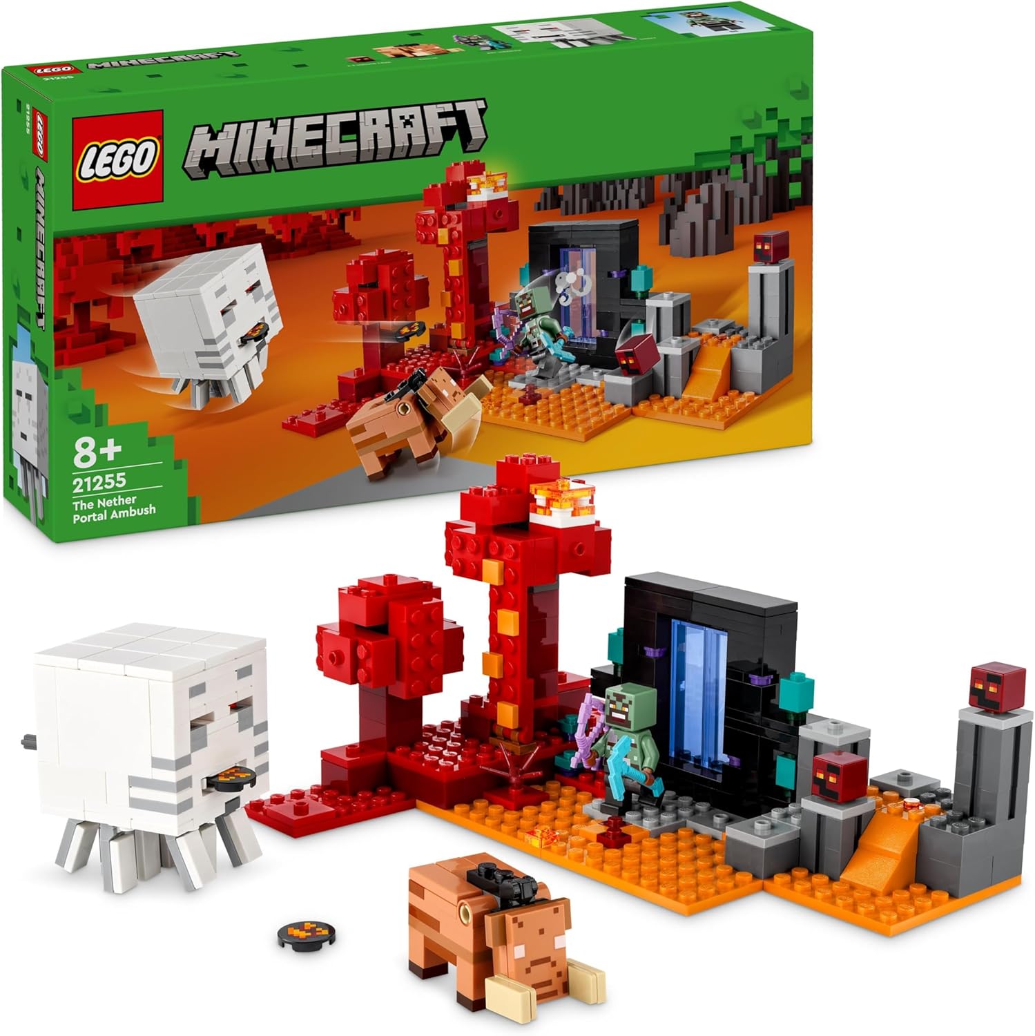 LEGO Minecraft The Nether Portal Ambush 21255 Building Set for Kids 8+