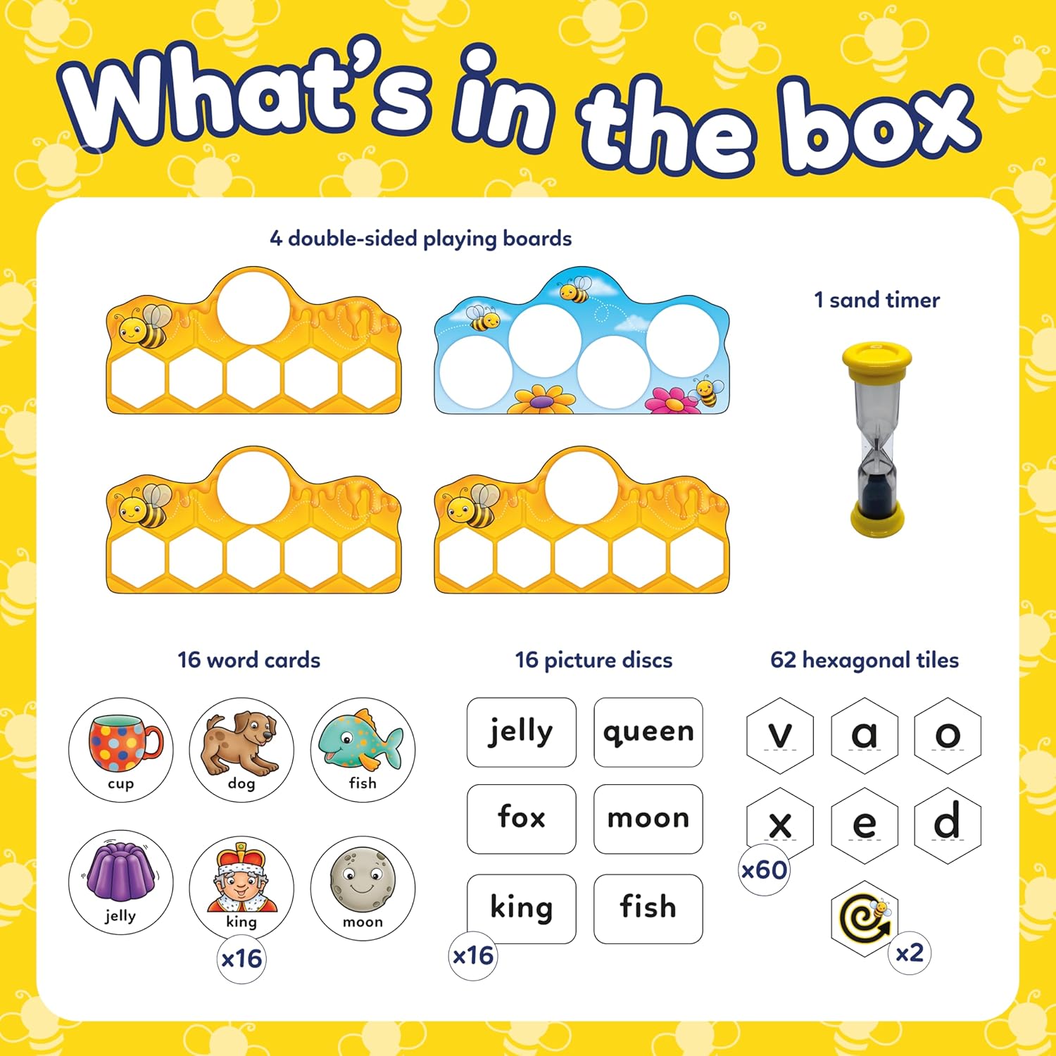 Orchard Toys Buzz Words Educational Literacy Board Game with 4 Ways to Play 5