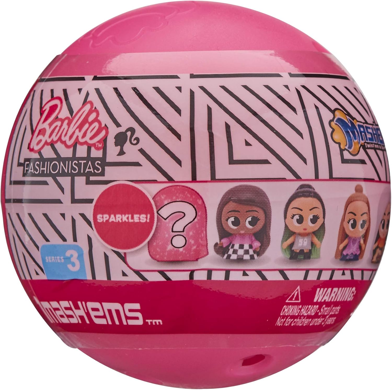 Mash"Ems 50853 Barbie Fashionistas - Squishy Collectible Dolls for Kids 4+