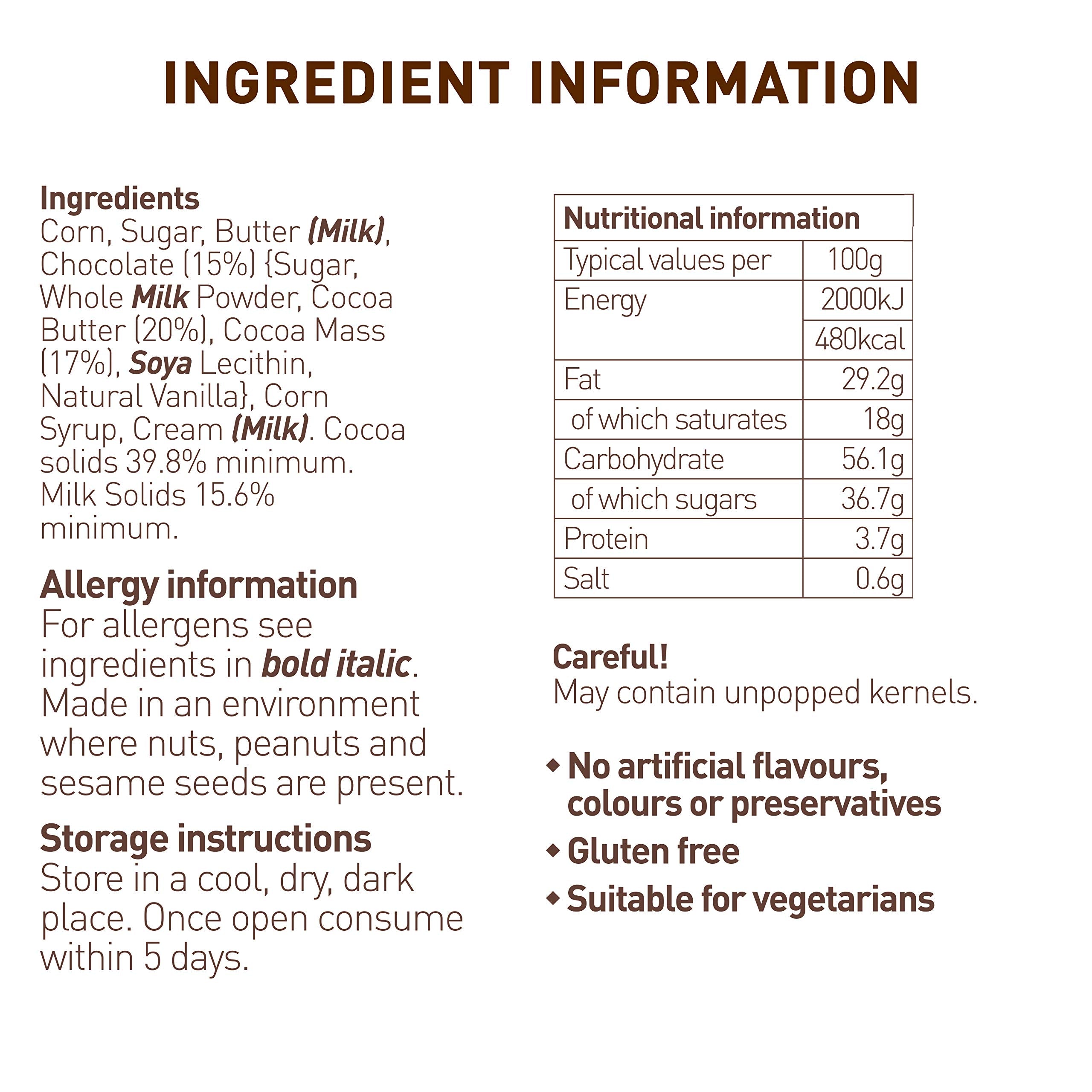 Joe & Seph's Double Chocolate Popcorn (4x80g) - Gourmet Air-Popped Chocolate Snack 4