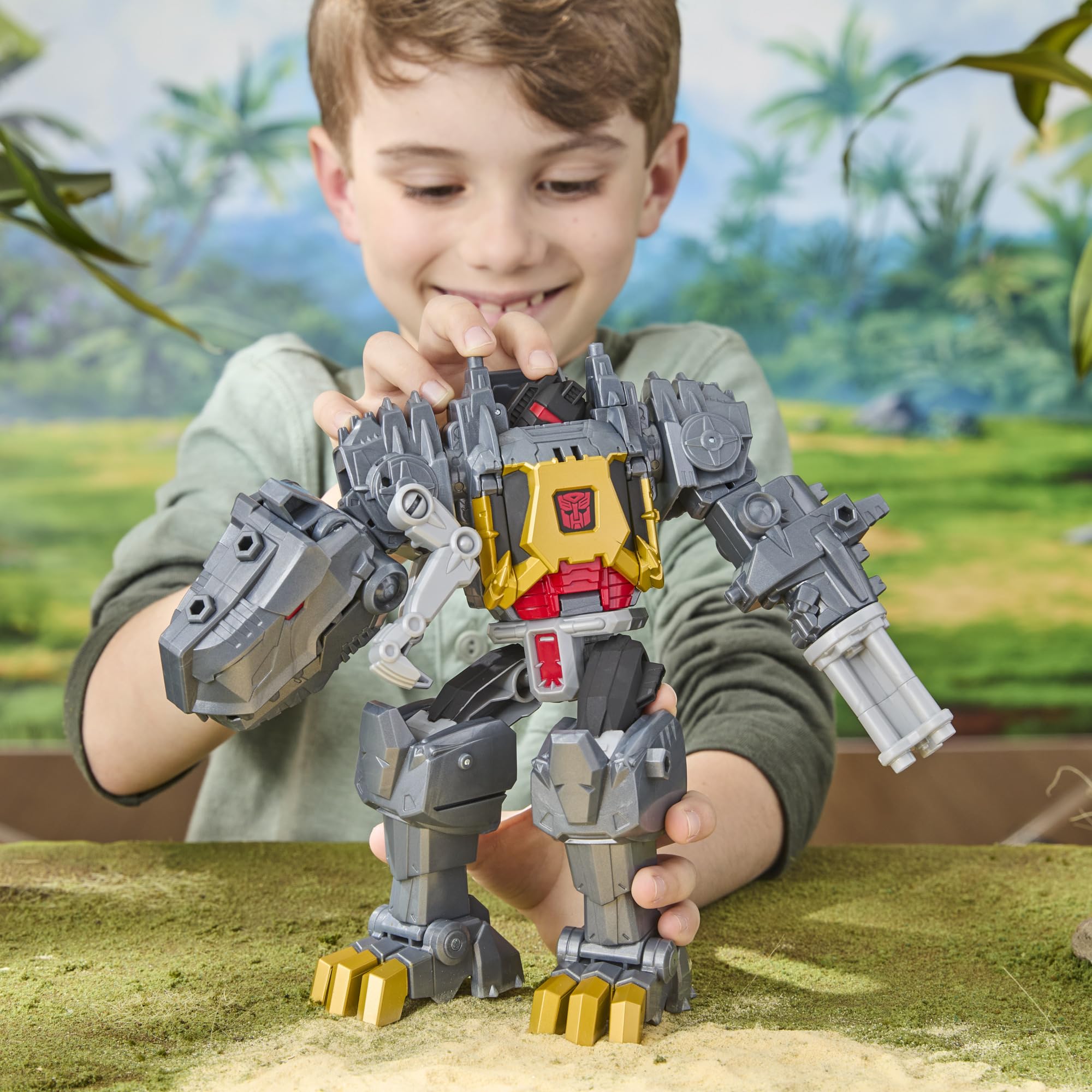 Transformers Grimlock Chomp & Battle Action Figure - 22.5 cm Robot | Converts in 4 Steps 4