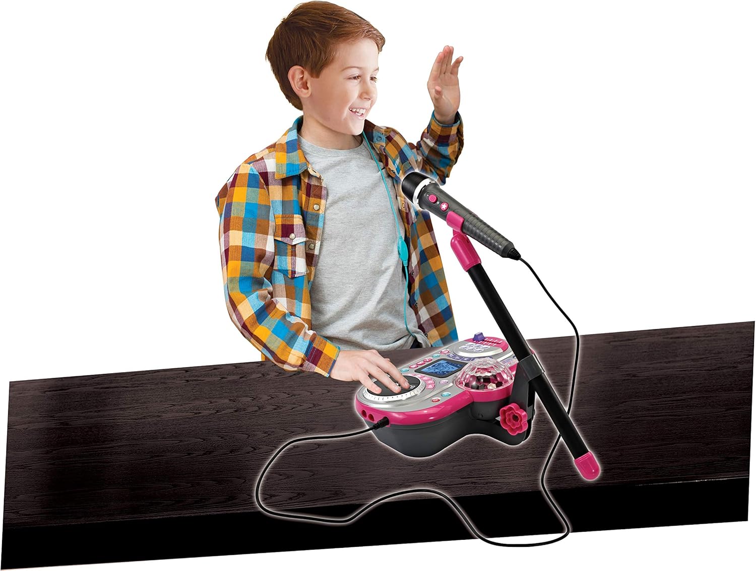 VTech Kidi Super Star DJ - Kids Microphone Toy with DJ Mixer, Sing-Along Songs & Sound Effects for Ages 6+ 7