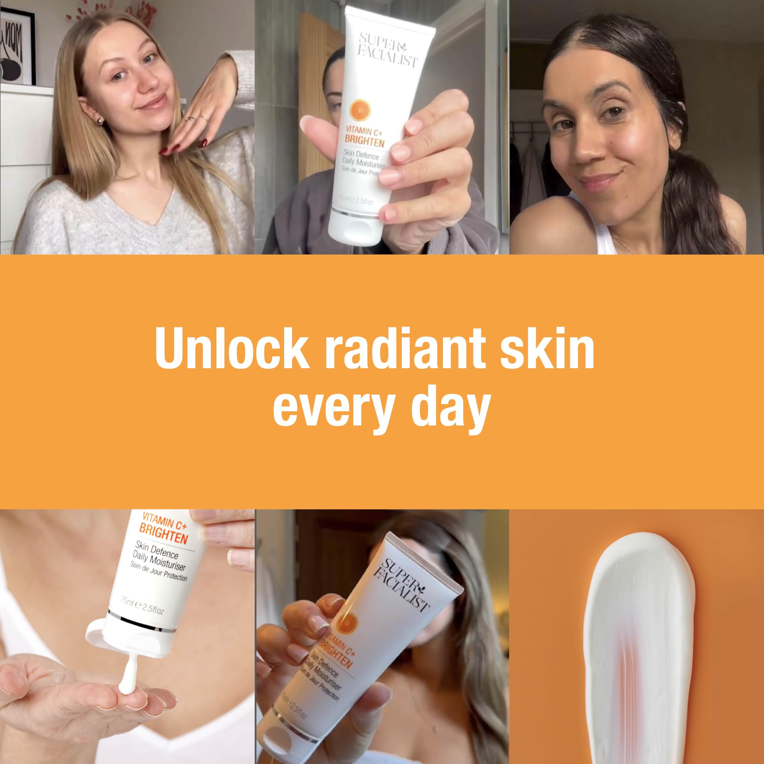 Super Facialist - Vitamin C + Skin Defence Daily Moisturiser Face Cream (80g) 7