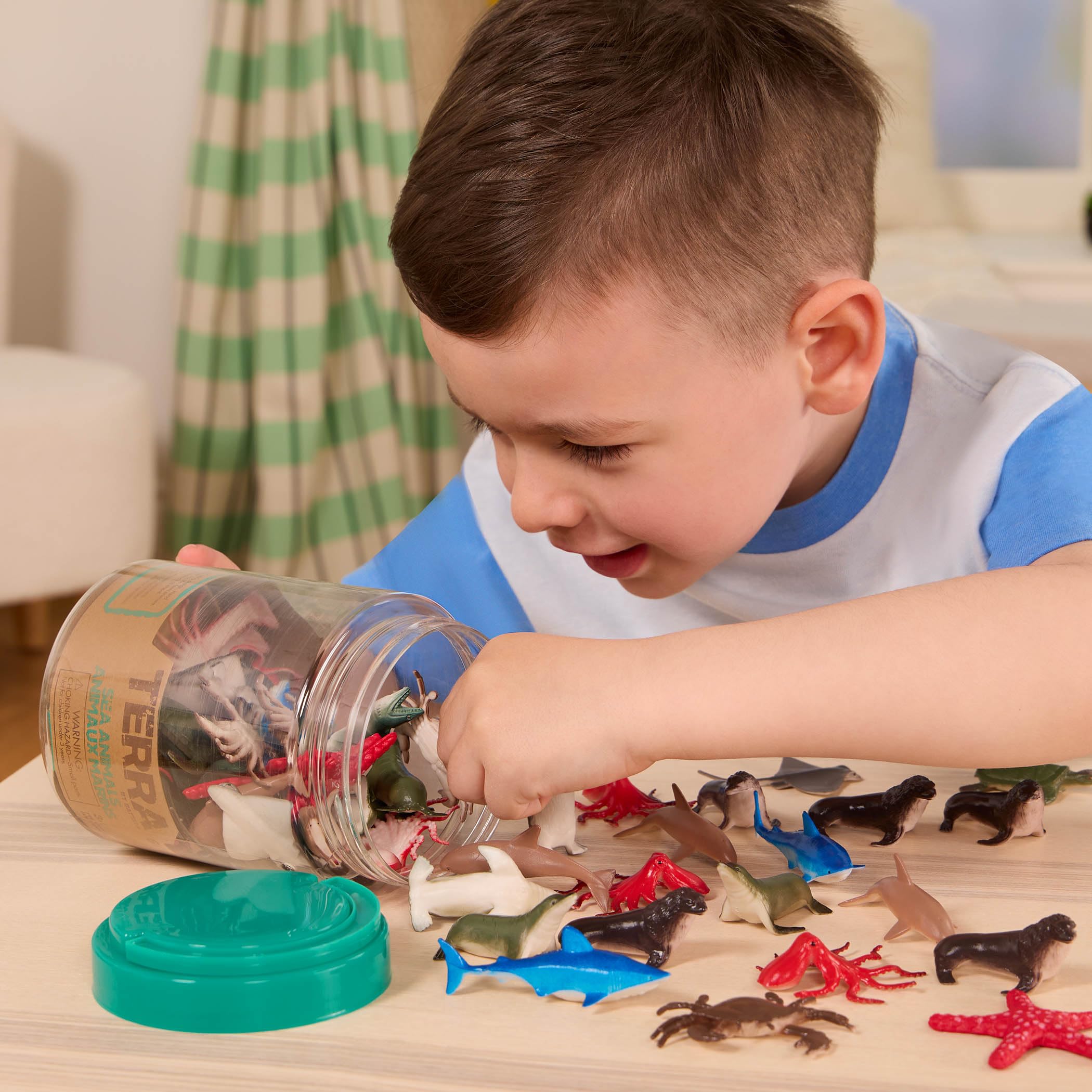 Terra by Battat - 60-Piece Ocean Animal Figurines Set for Kids 3+ 7