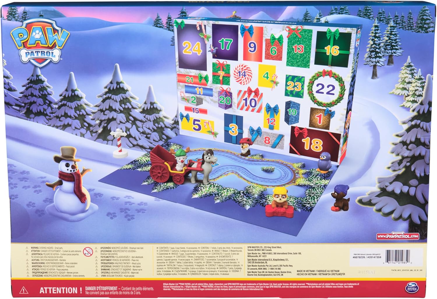 Paw Patrol 2024 Advent Calendar - 24 Surprise Toys with Figures & Accessories 5