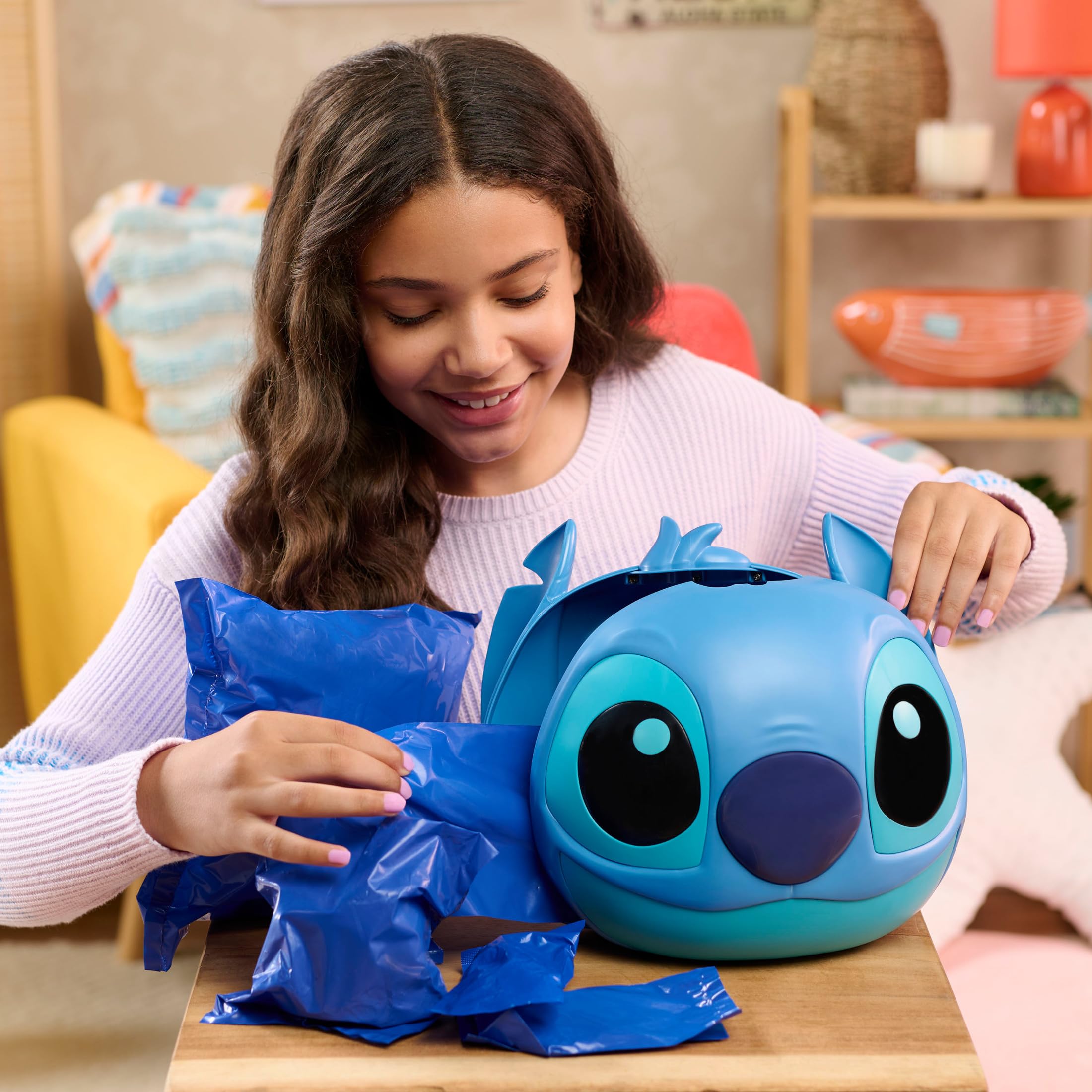 Disney Stitch Jumbo Mystery Capsule - 9-Inch Blind Box with 7 Surprises for Kids Ages 3+ 4