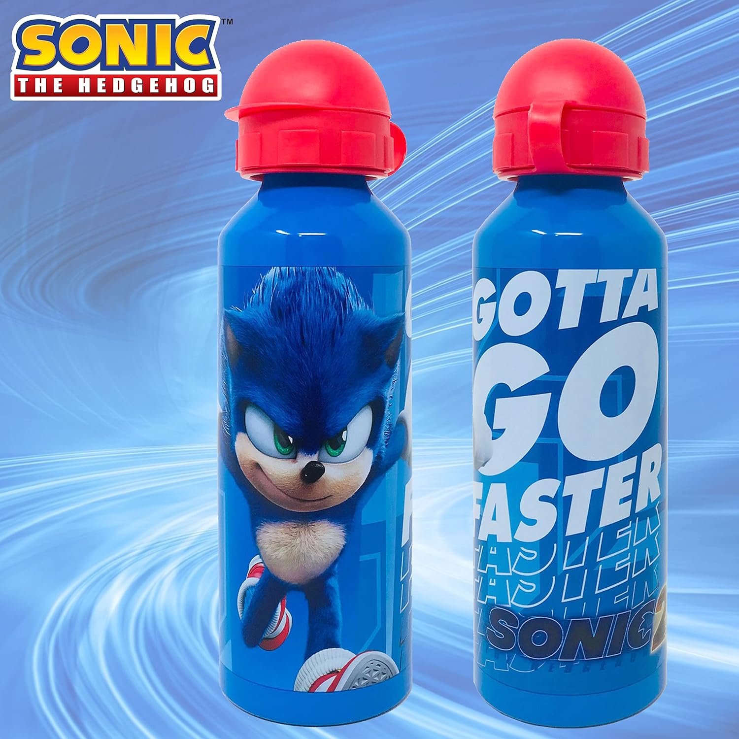 GIOVAS Sonic The Hedgehog Aluminium-Wasserflasche für Kinder, 520 ml 4