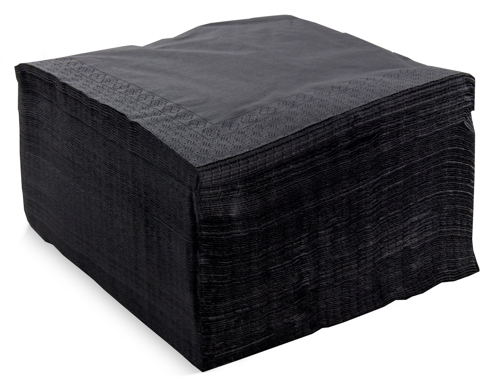 Morigami 40 x 40 cm 2-Ply 1/4 Fold Napkins - Pack of 100 - Black