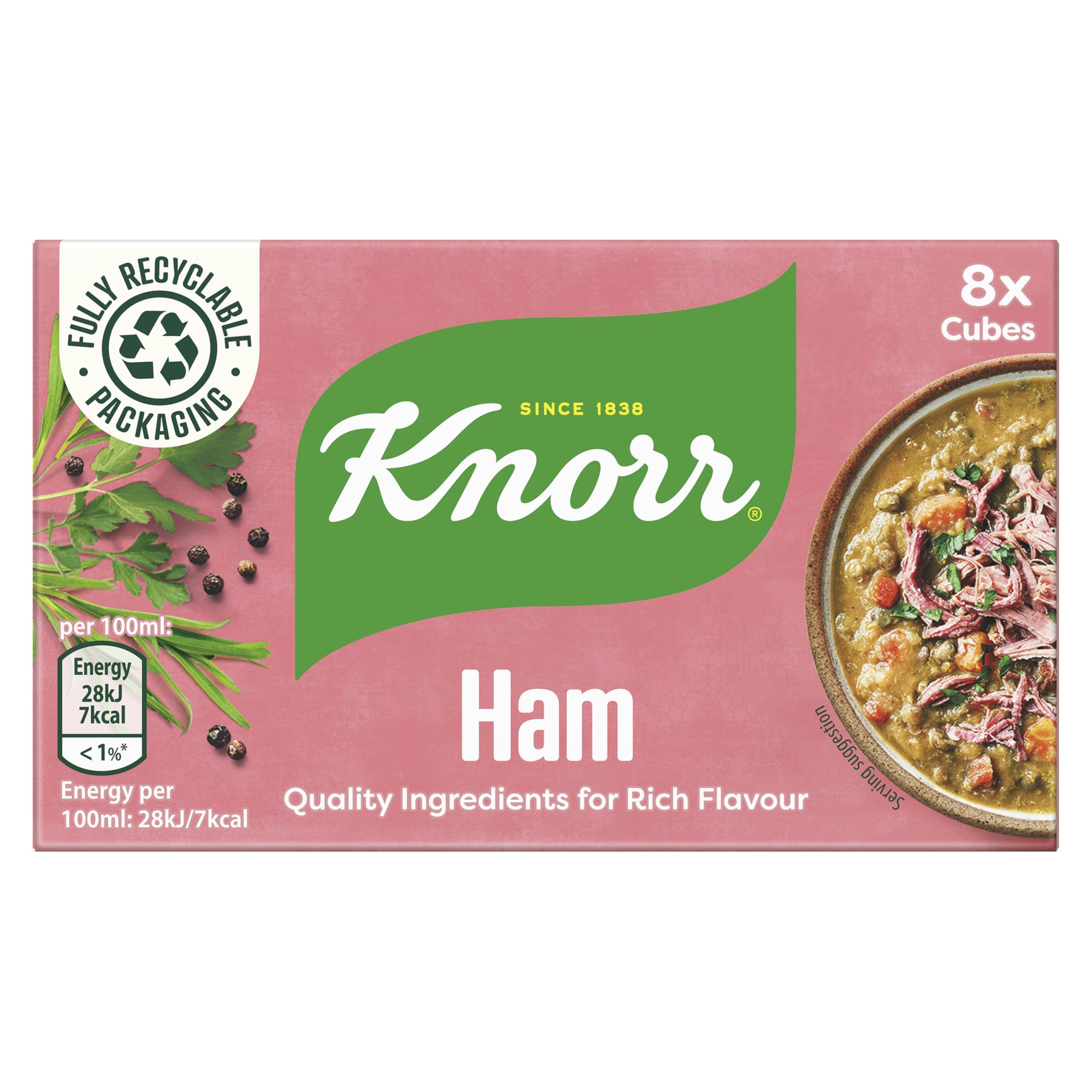 Knorr Ham Stock Cubes, 8 x 10g