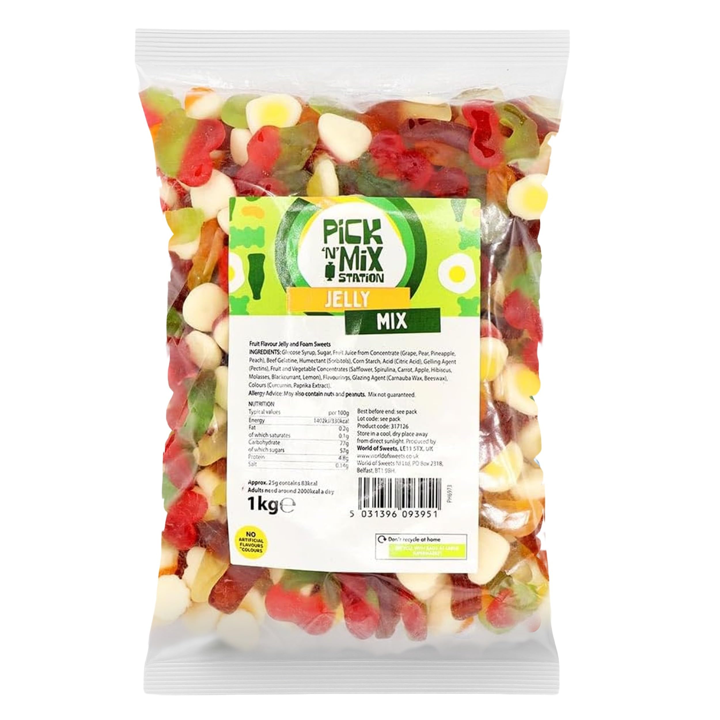 Bonds of London - Pick 'n' Mix Station Jelly Mix Chewy Sweets, 1 kg