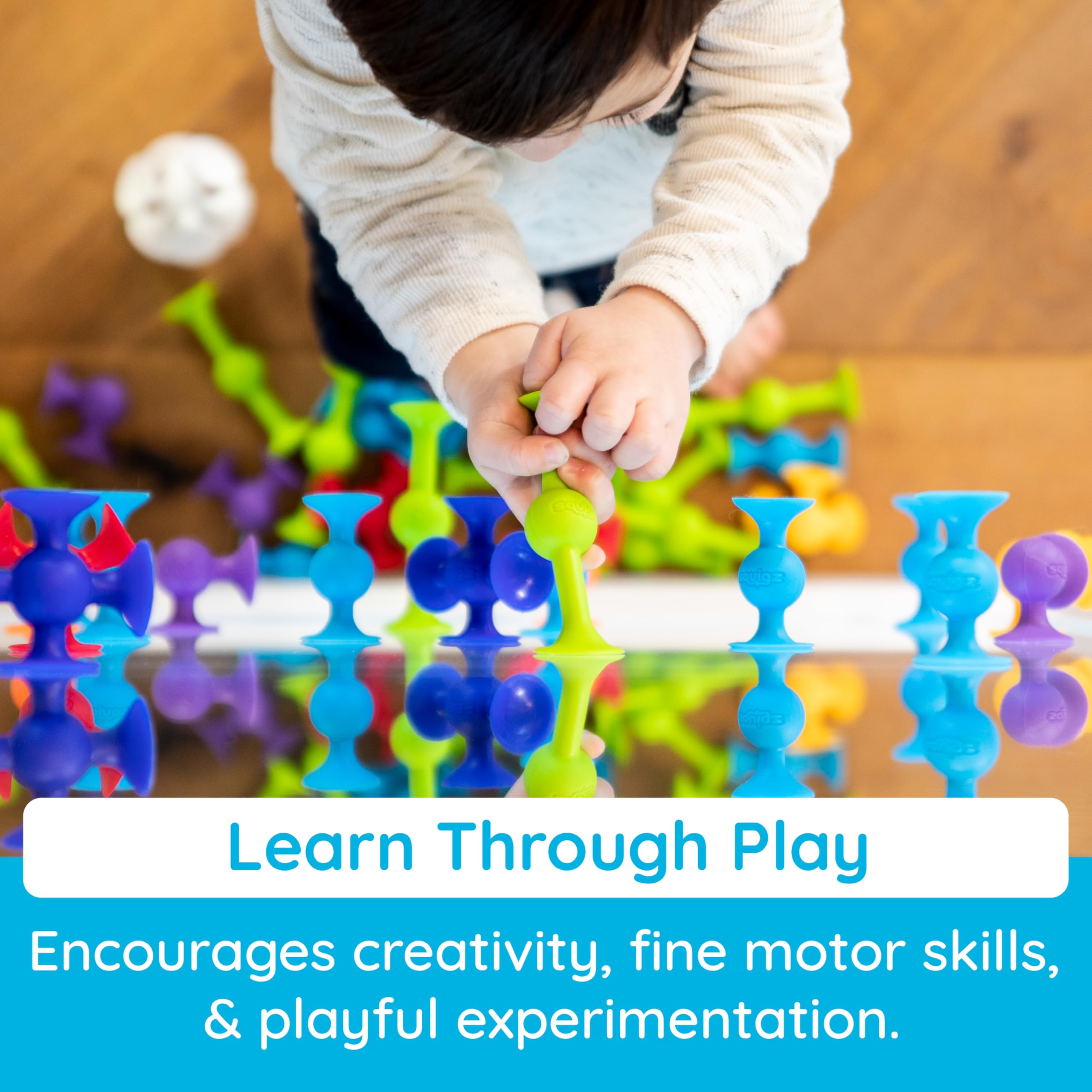 Fat Brain Toys Squigz Starter Set - Suction Construction Playset for Kids 3+ 14