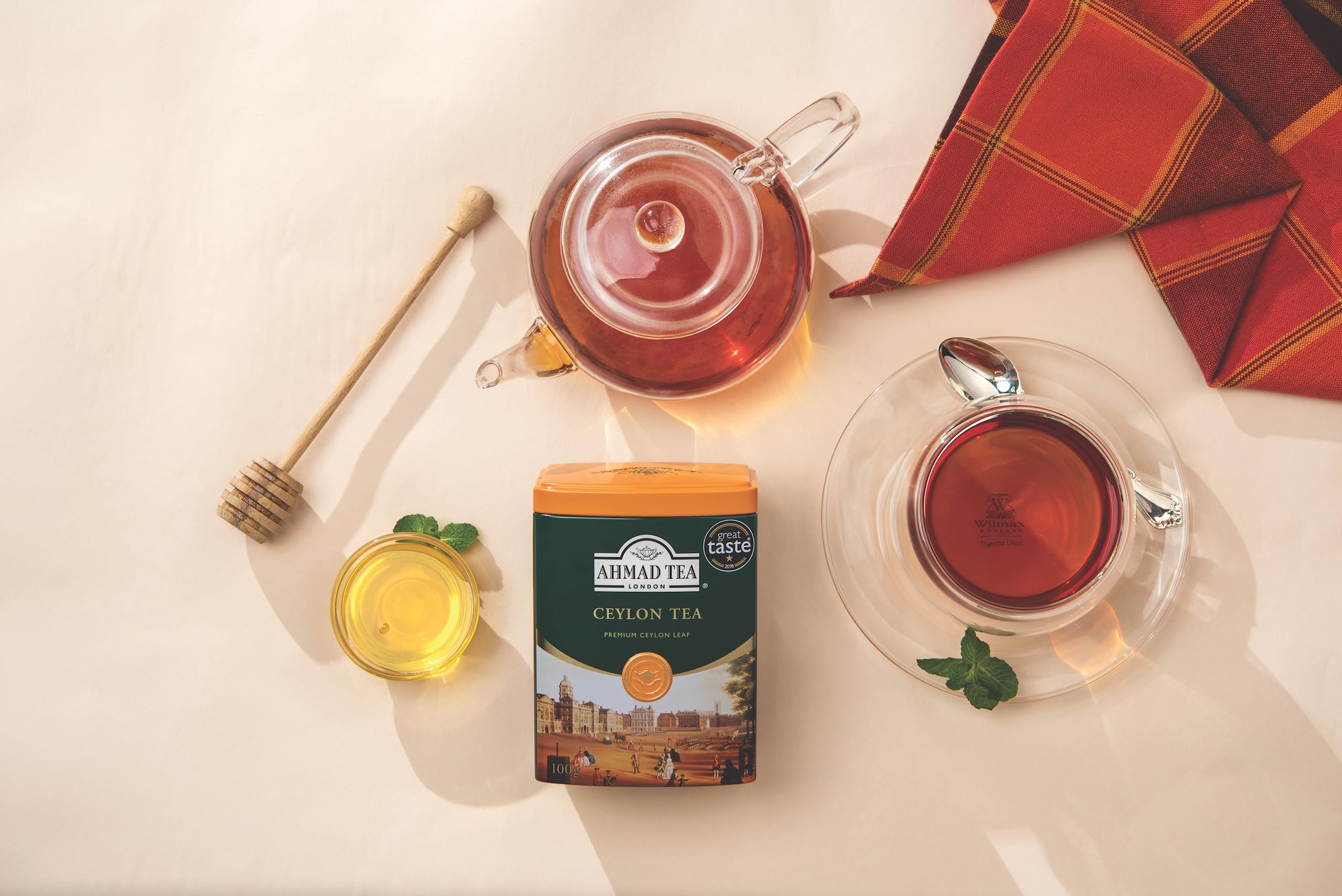 Ahmad Tea English Scene Caddy – 100 g loser Ceylon-Schwarztee 5