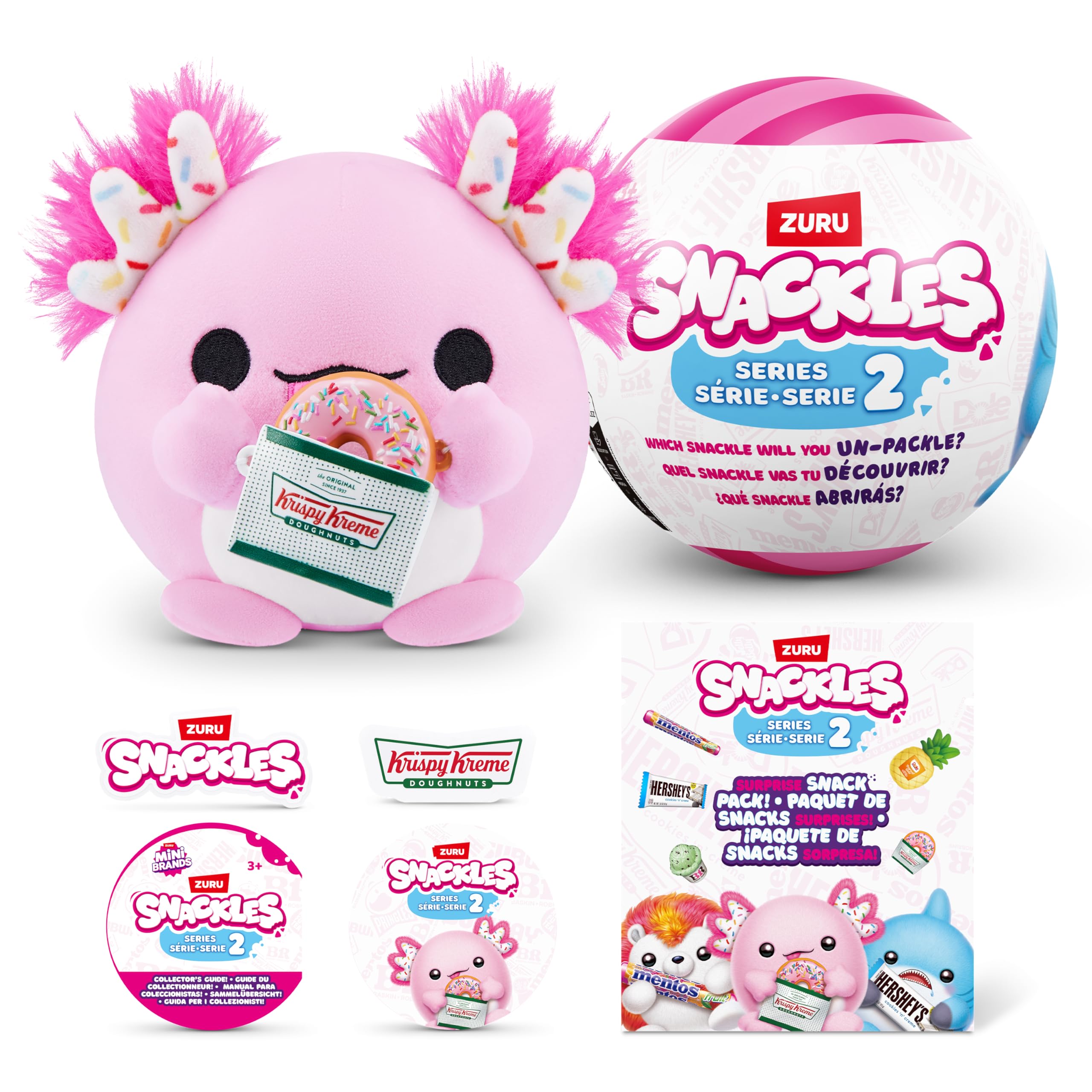 Snackles Series 2 Surprise Capsule Plush - 12.7 cm Mini Soft Doll | Random Assortment