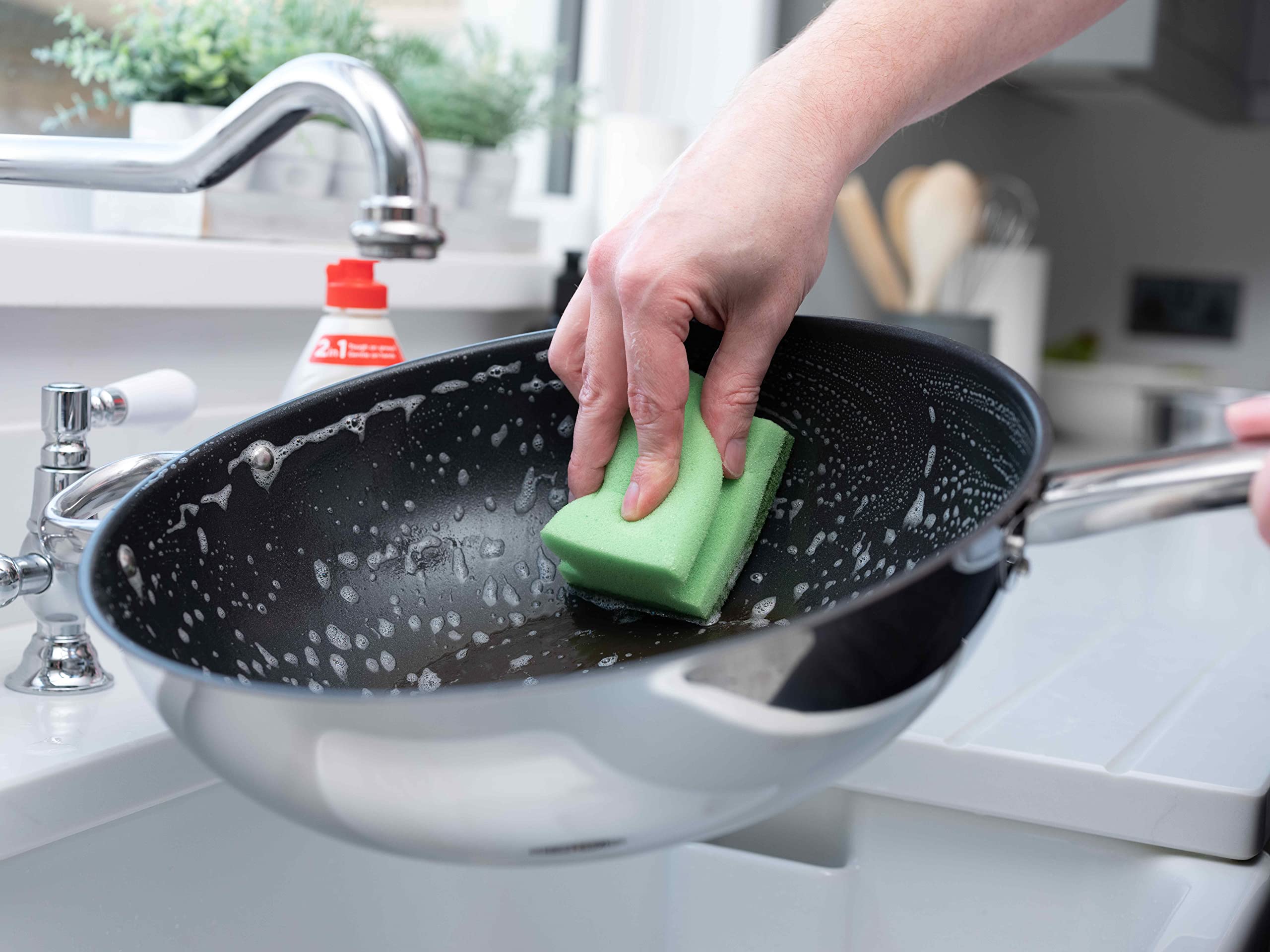 Addis Fairy Originals Non-Scratch Dual Sponge Scourer with Crystals - Pack of 6 15