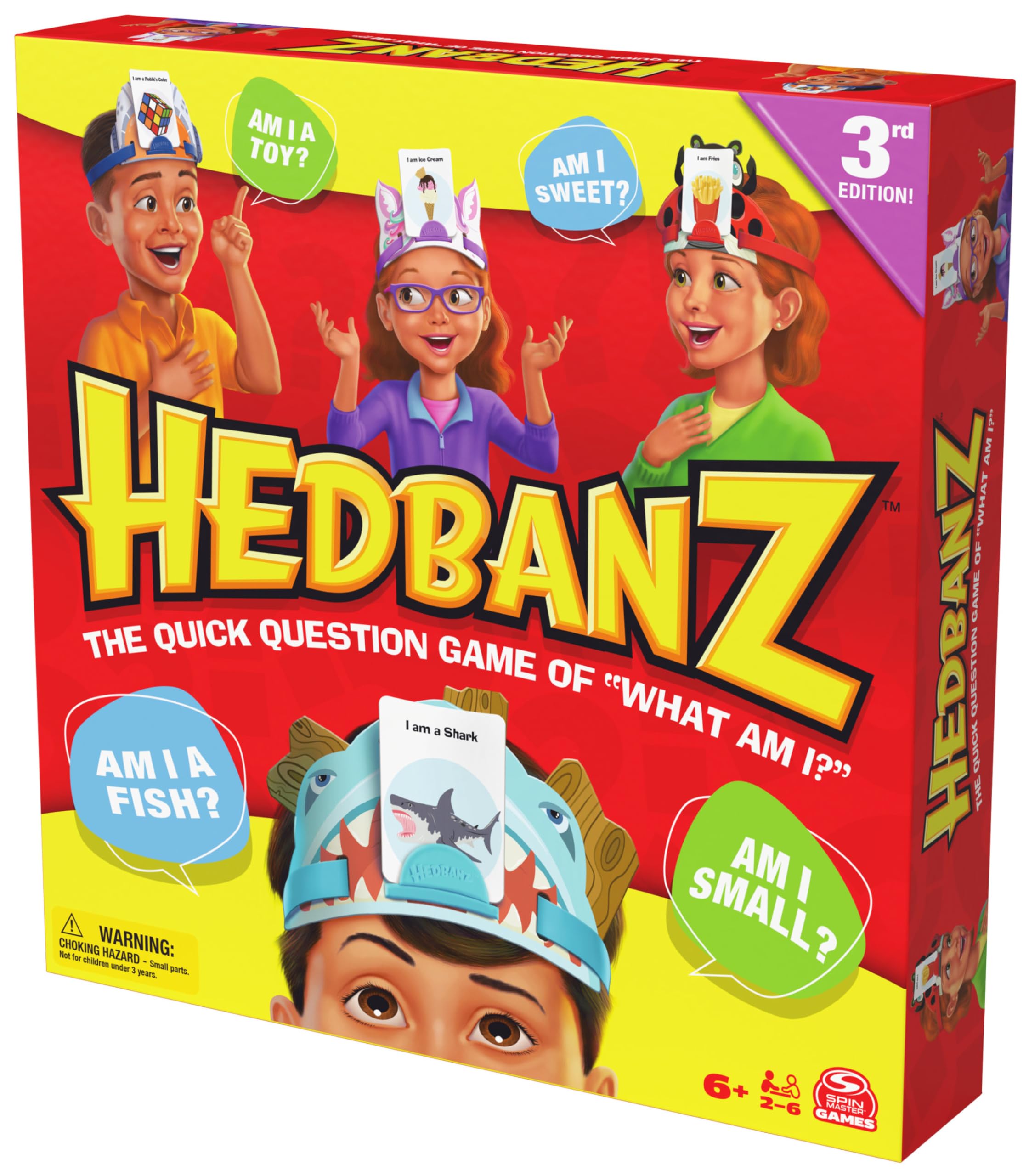 Spin Master Games Hedbanz 3rd Edition 2025 with New Cards & Headbands 3