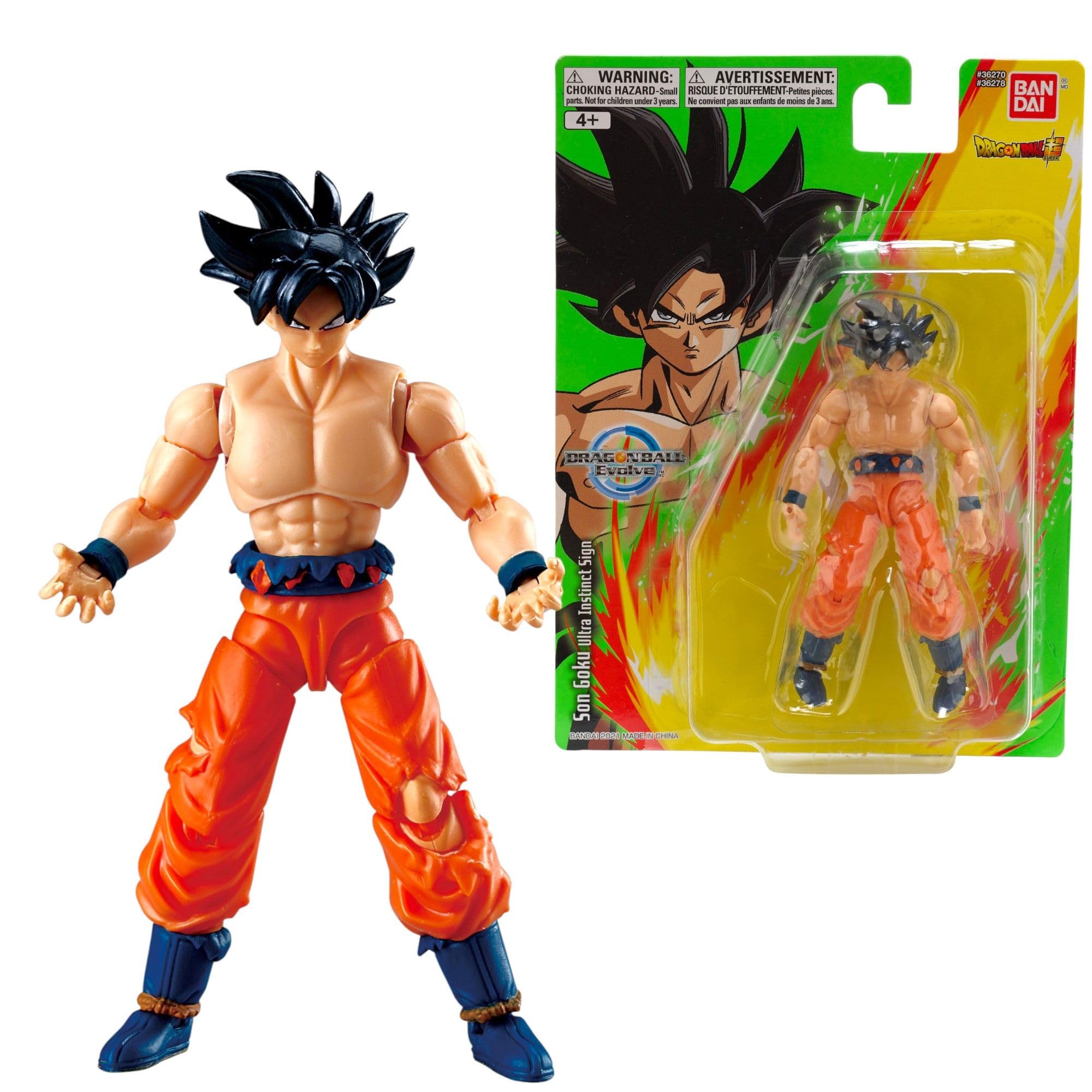 Bandai Dragon Ball Super Evolve Ultra Instinct Sign Goku Action Figure - 12.5cm Collectible Anime Toy