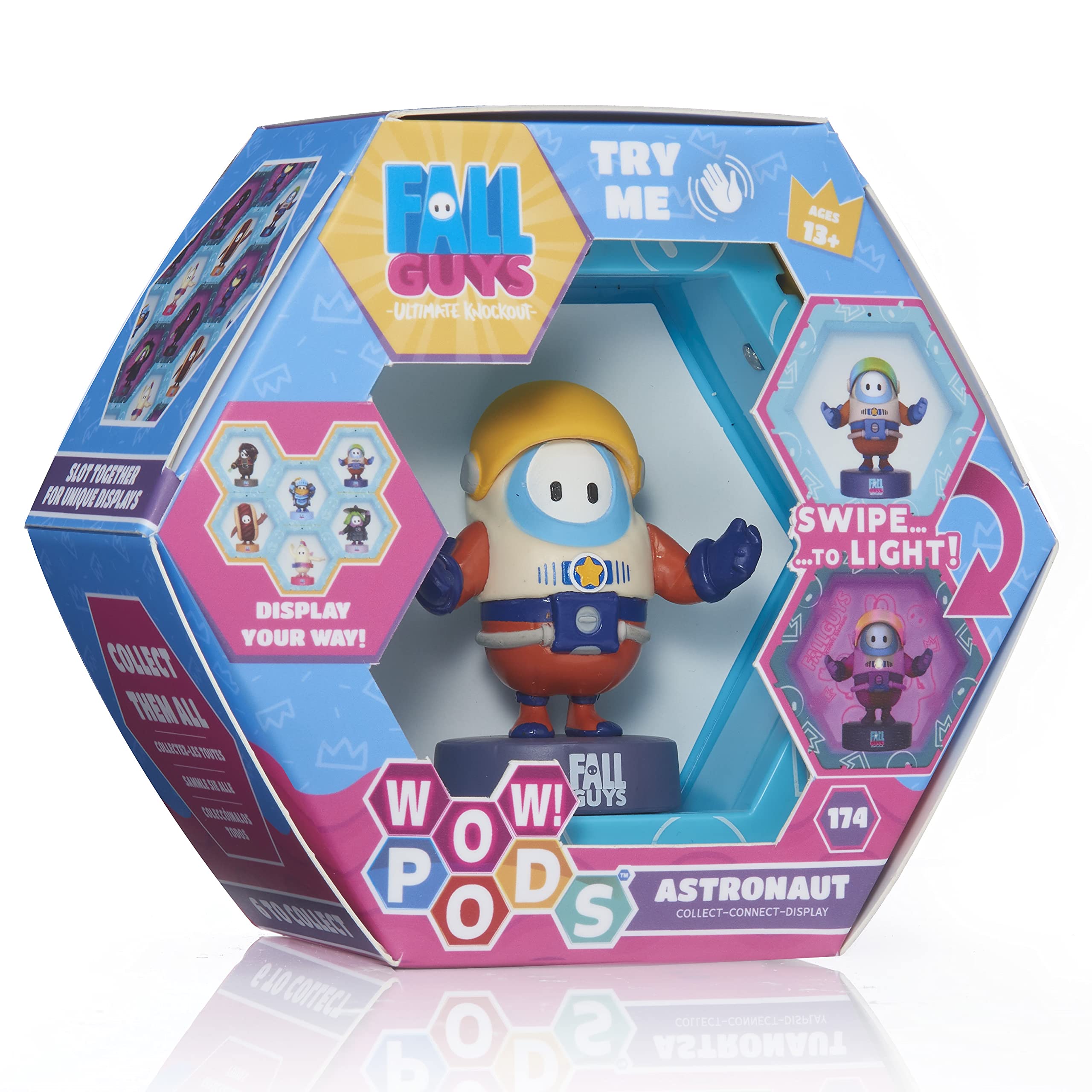 WOW! PODS Fall Guys: Ultimate Knockout - Astronaut Light-up Bobble-Head Figure | Collectible Toy