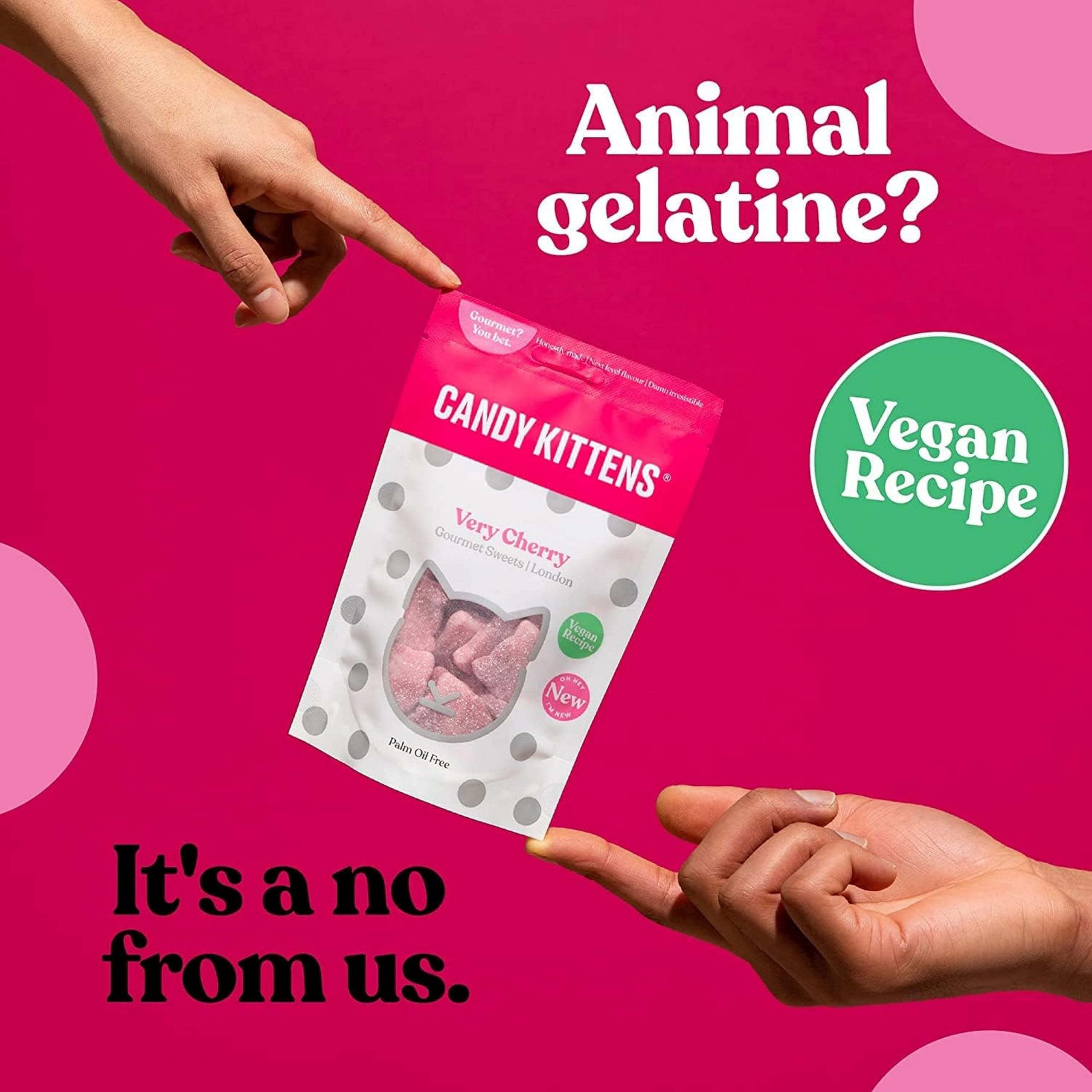 Candy Kittens Vegane Süßigkeiten VERY CHERRY (140g Beutel), Vegane Kaubonbons - Natürlich mit Kirschgeschmack, Perfekte vegane Geschenke für Gourmet-Süßigkeitenliebhaber, Fruchtige &amp; leckere vegetarische Süßigkeiten 5