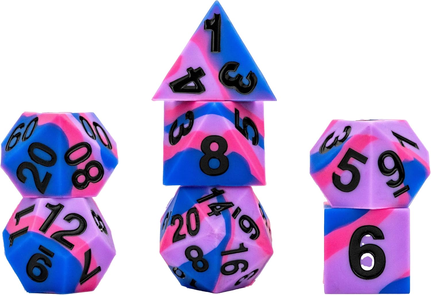 Metallic Dice Games FanRoll 16mm Pride Sharp Edge Silikonkautschuk Würfel Set
