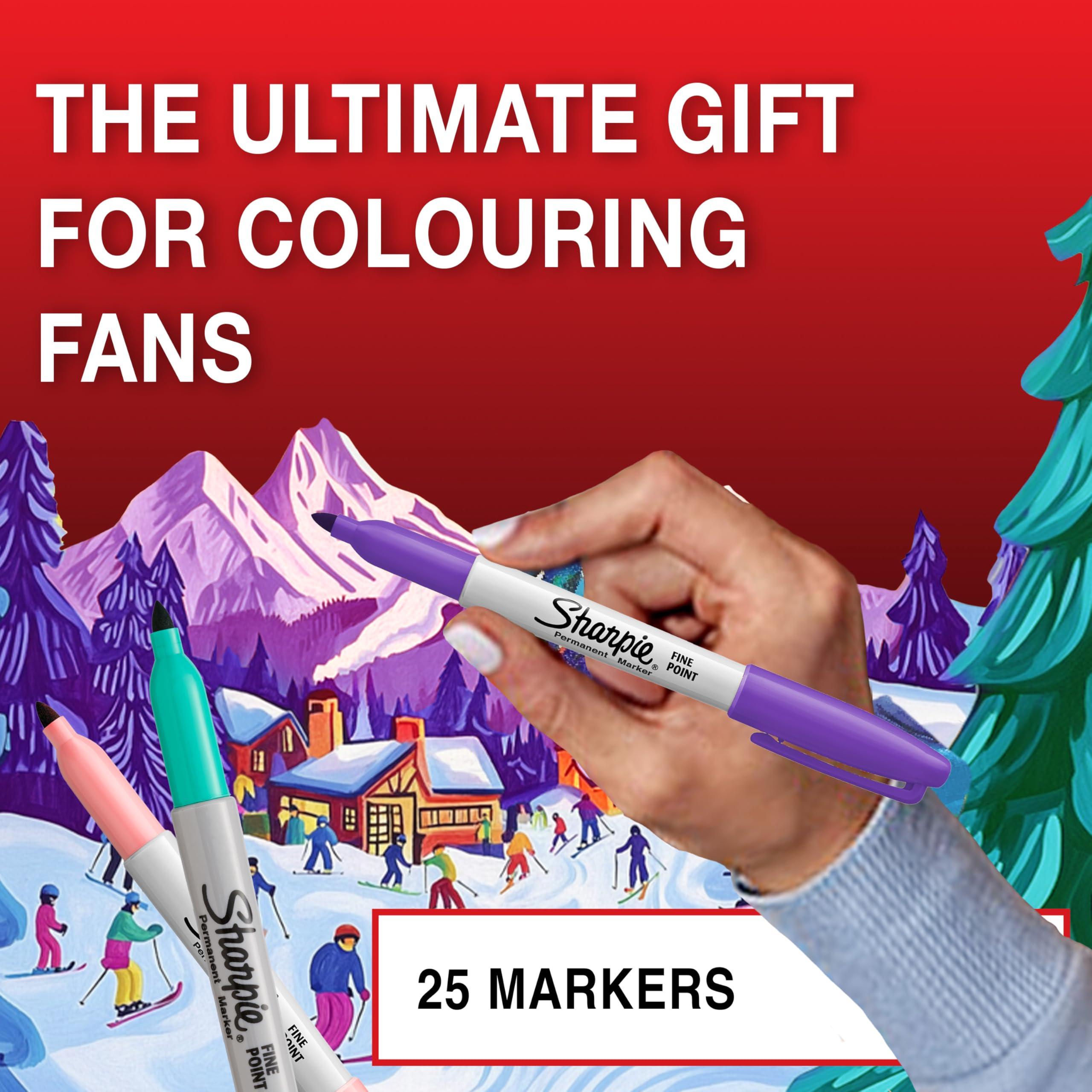 Sharpie Limited Edition Holiday Colour Assortment - 25-Pack Permanent Markers 9