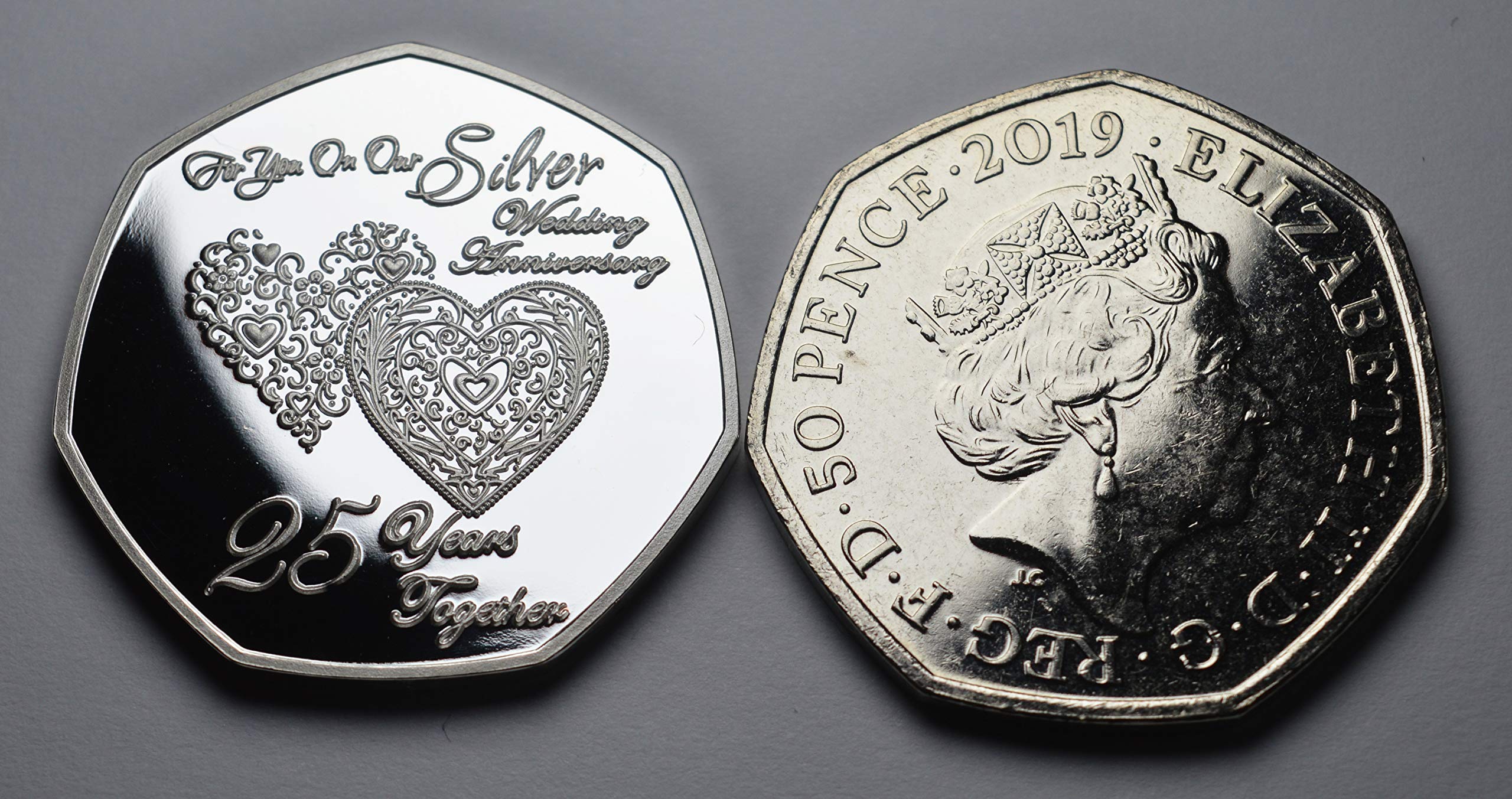 The Commemorative Coin Company Silver Wedding Anniversary 25th Year .999 Silver Proof Coin 6