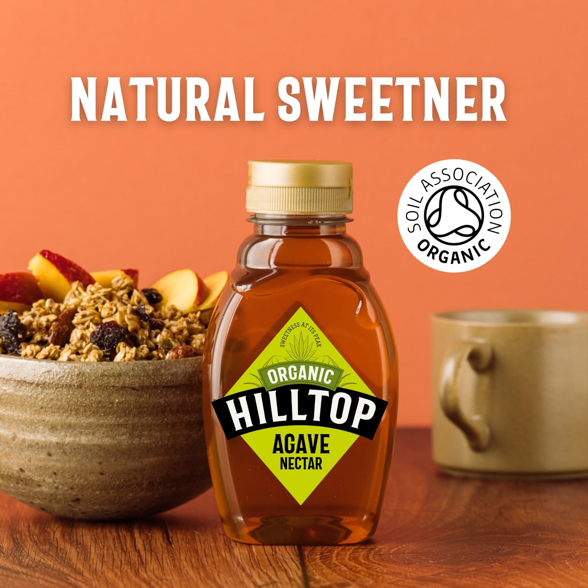 Hilltop Honey - Organic Agave Nectar Squeezy Bottle 330g 11