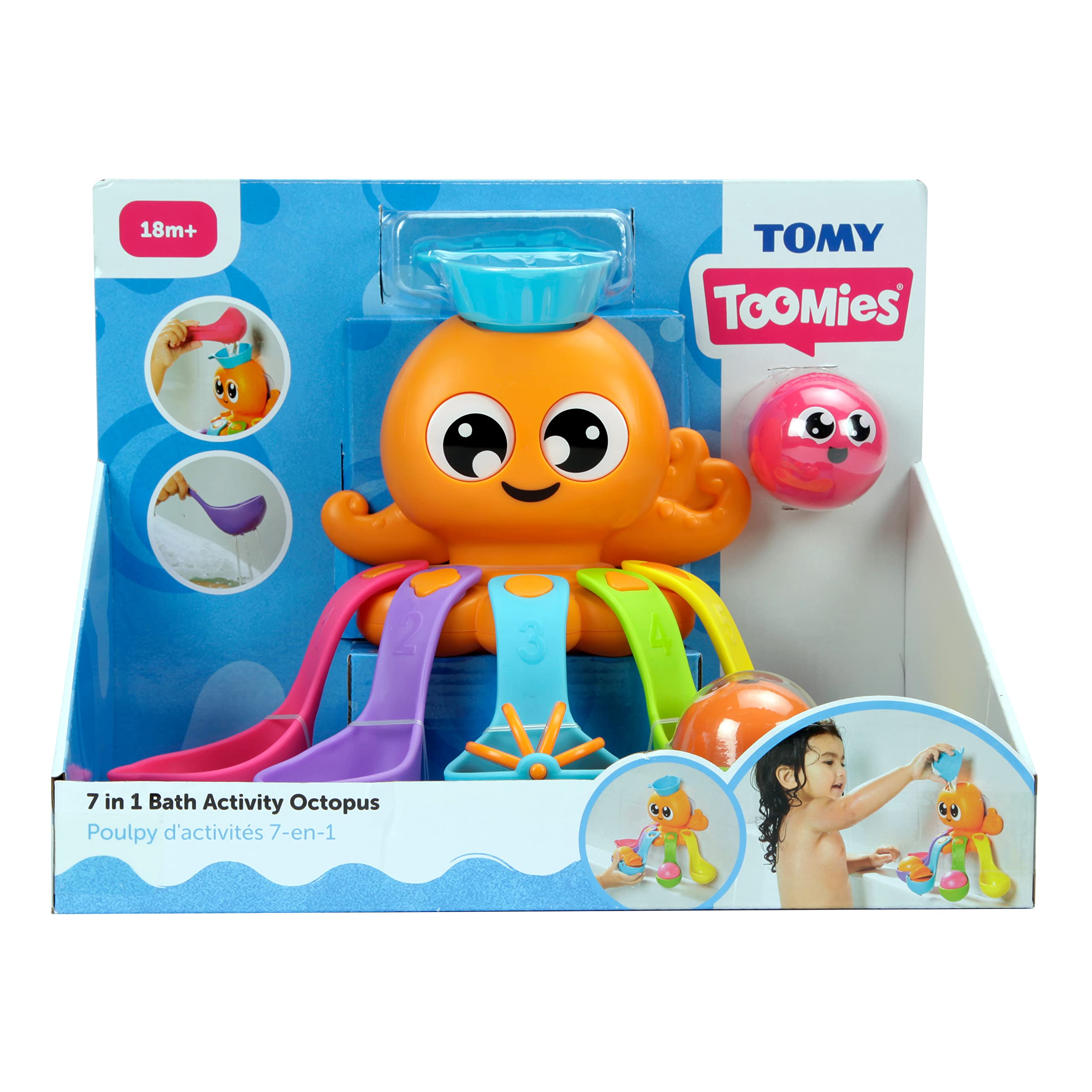 Toomies 7 in 1 Activity Octopus - Bath Toy for Toddlers 18 Months+ 7