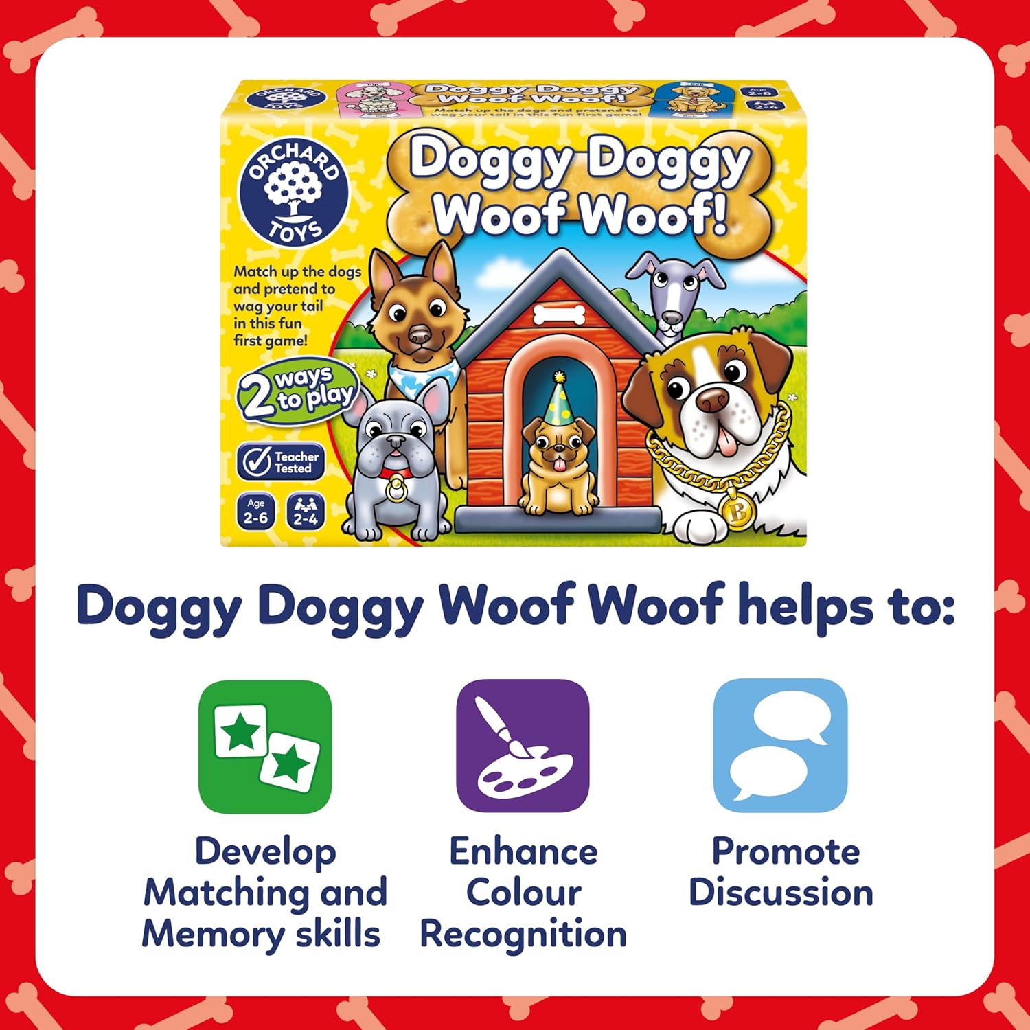 Orchard Toys Doggy Doggy Woof Woof! Matching and Memory Board Game 5