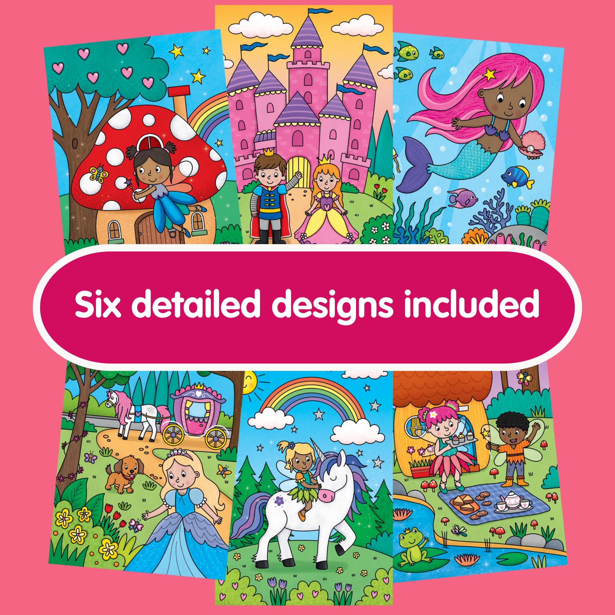 Galt Water Magic Fairytales Reusable Colouring Book for Children Ages 3+ | Mess-Free Activity