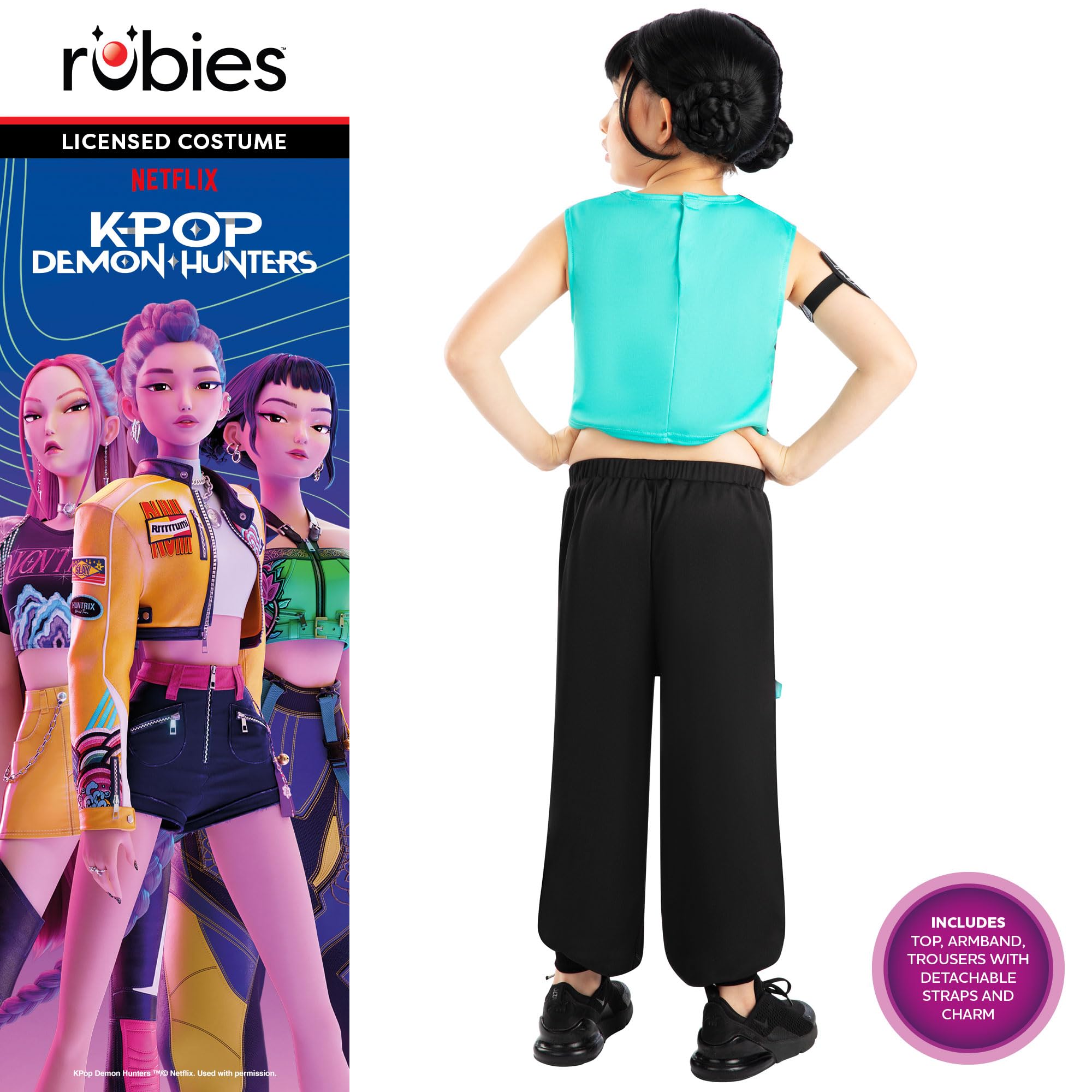 Rubies Official K-Pop Demon Hunters Zoey Child Costume - Size 7-8 Years | Polyester