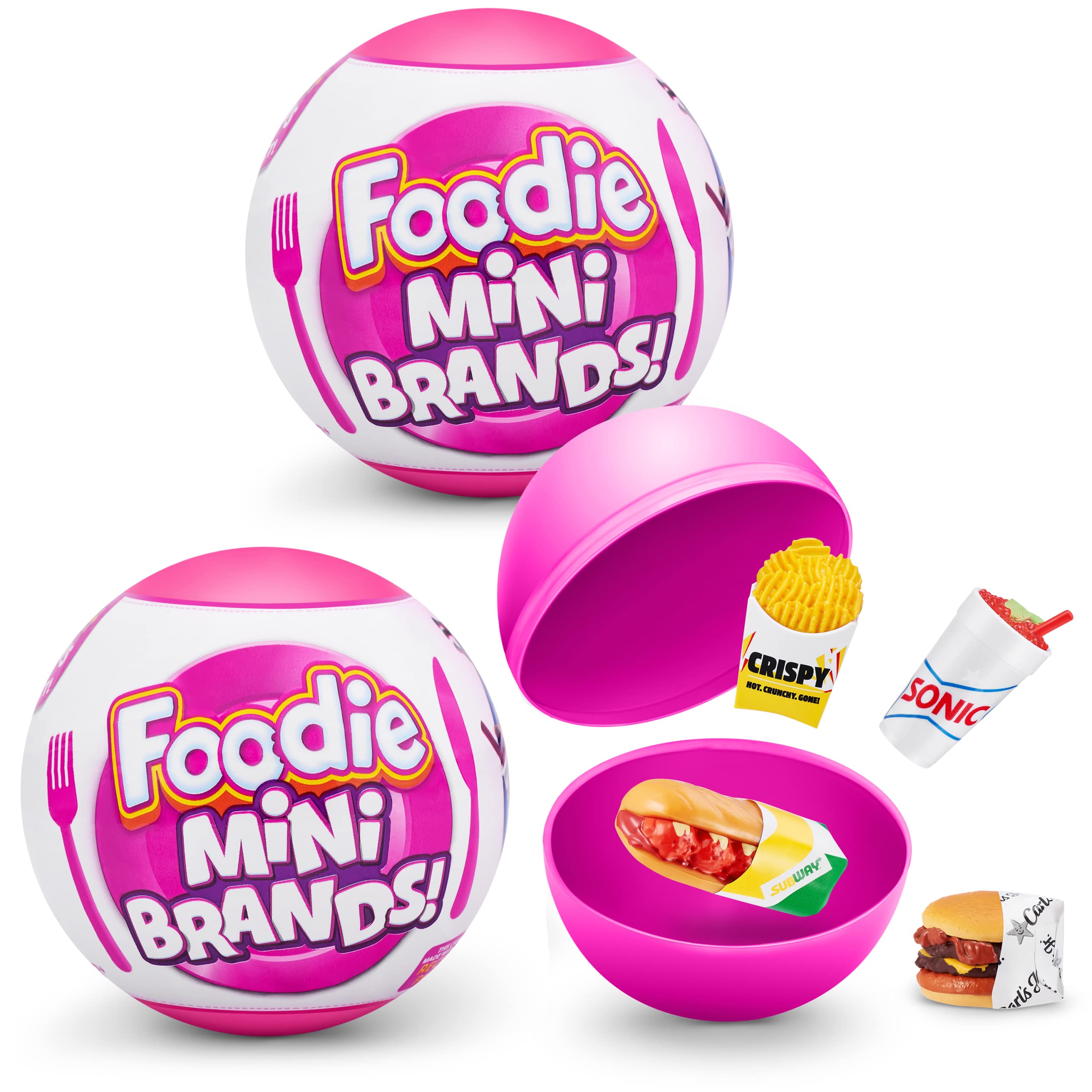 Mini Brands 5 Surprise Foodie 2 Pack - Mystery Capsule with Real Miniature Fast Food Collectibles 8