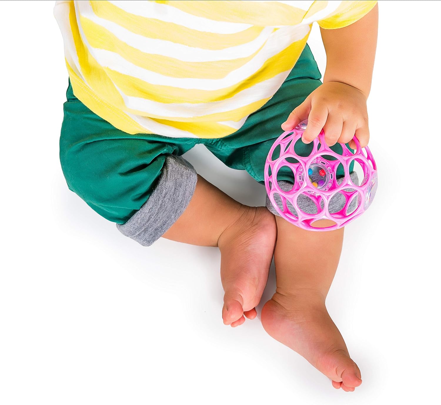 Bright Starts Oball Rattle Easy-Grasp Toy - Pink, Newborn+ 6