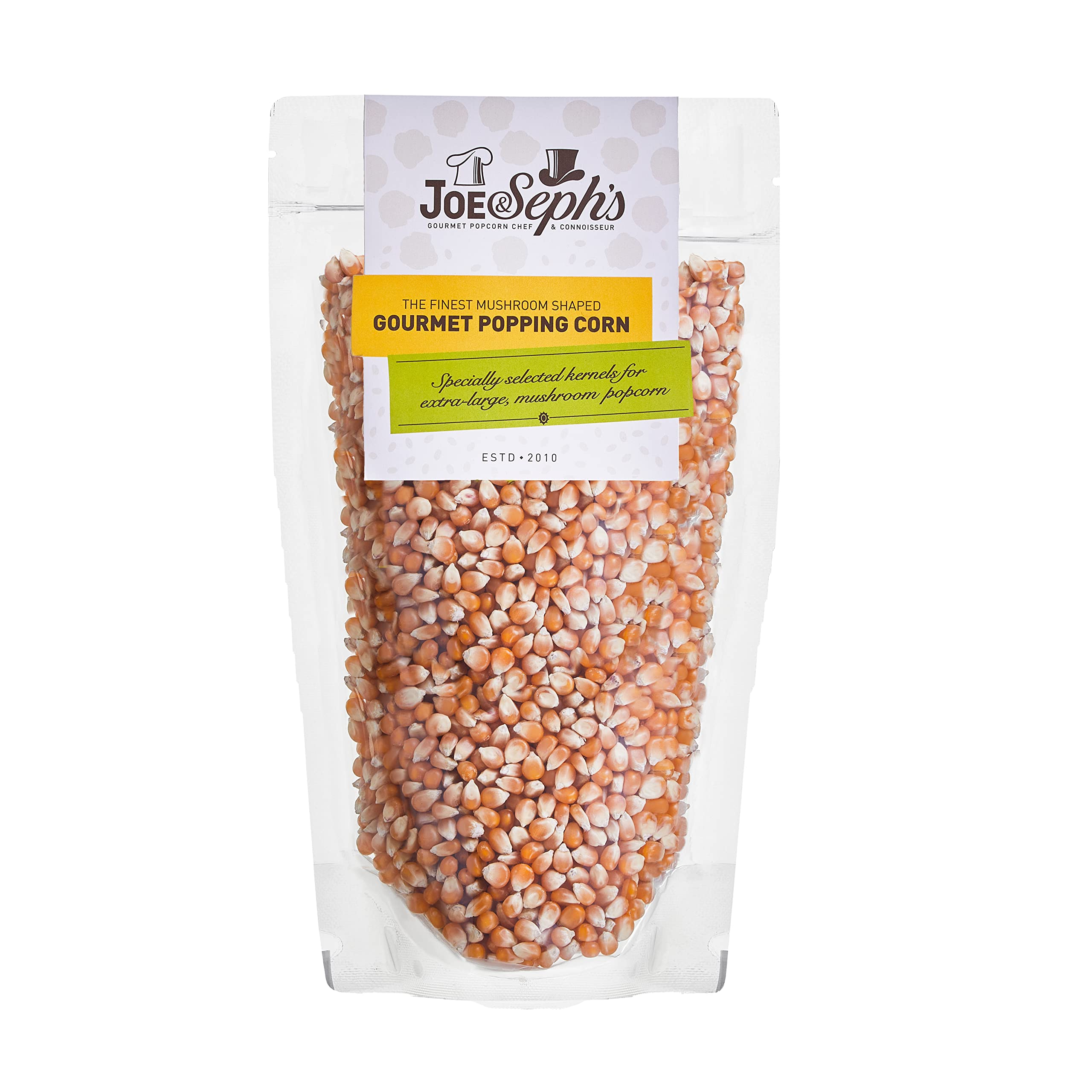 Joe & Seph's Popping Corn Kernels - Mushroom Type | 1kg Resealable Pouch | GMO Free