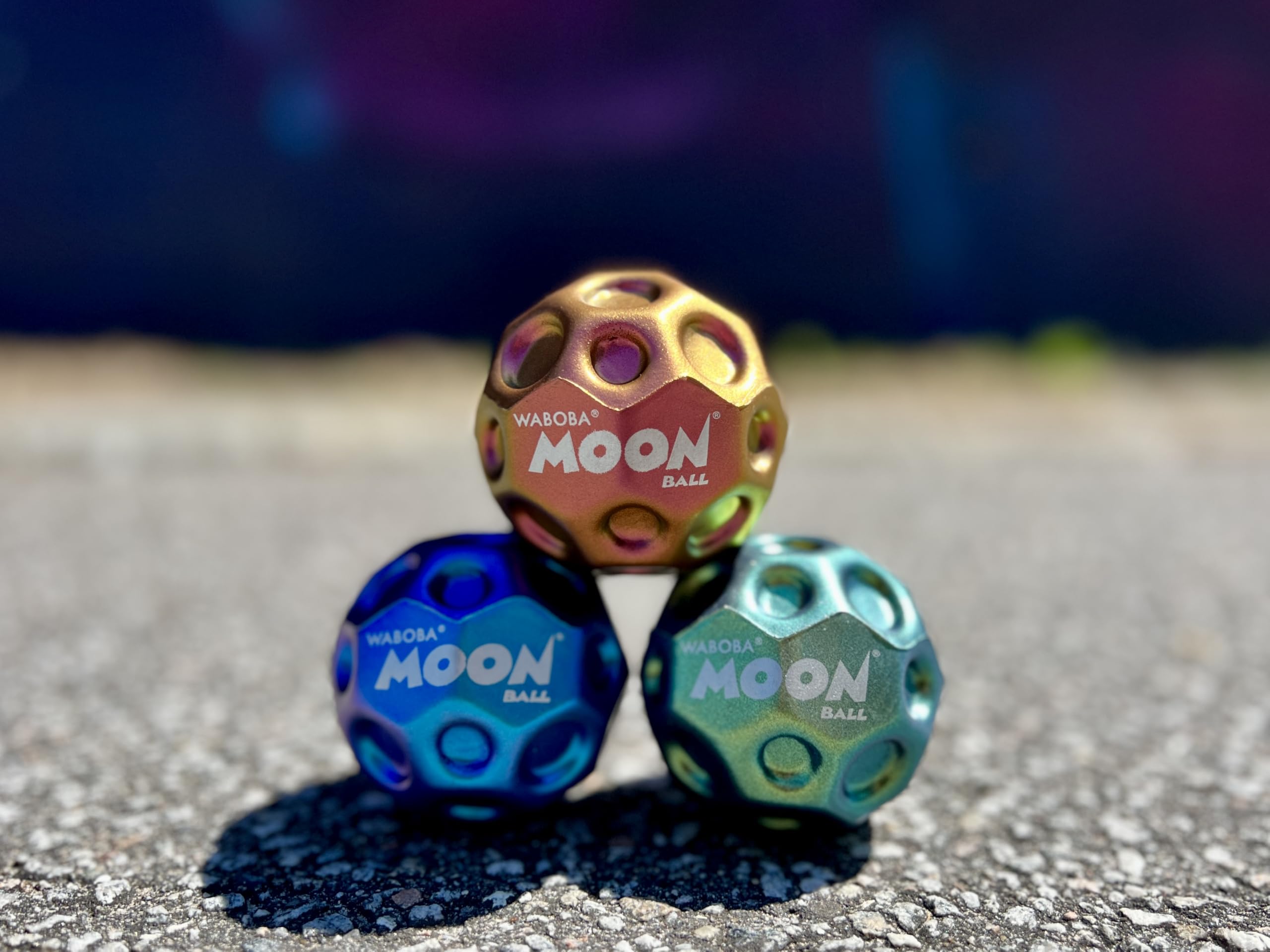 Waboba Metallic Moon Ball - Hyper Bouncy, Iridescent Color-Changing, 65mm PU Ball 6
