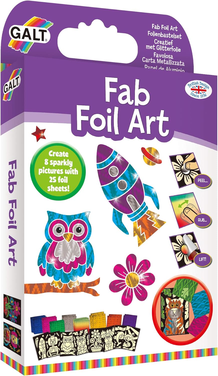 Galt Fab Foil Art Kit - Sparkly Craft Activity for Kids Ages 6+