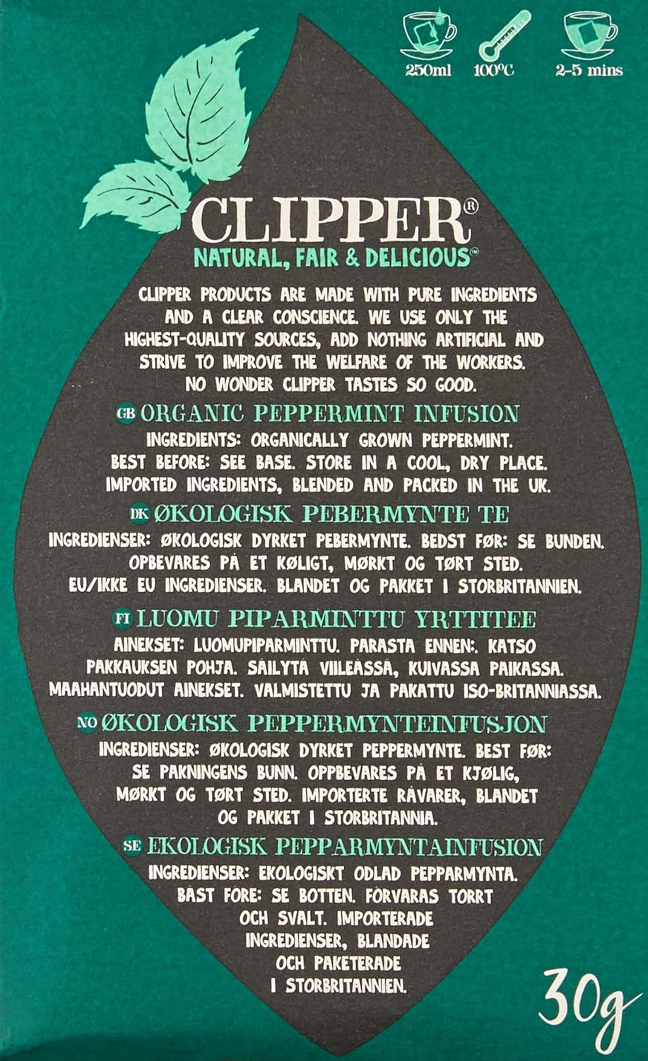 Clipper Peppermint Tea 20 Bags - Organic Herbal Tea 3