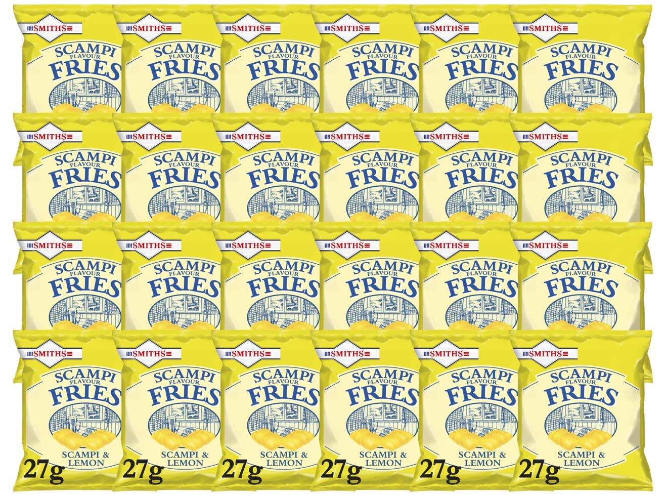 Smiths Savoury Selection Scampi & Lemon Fries 27g (Sheet of 24 Bags) - Vegetarian Pub Snack 3