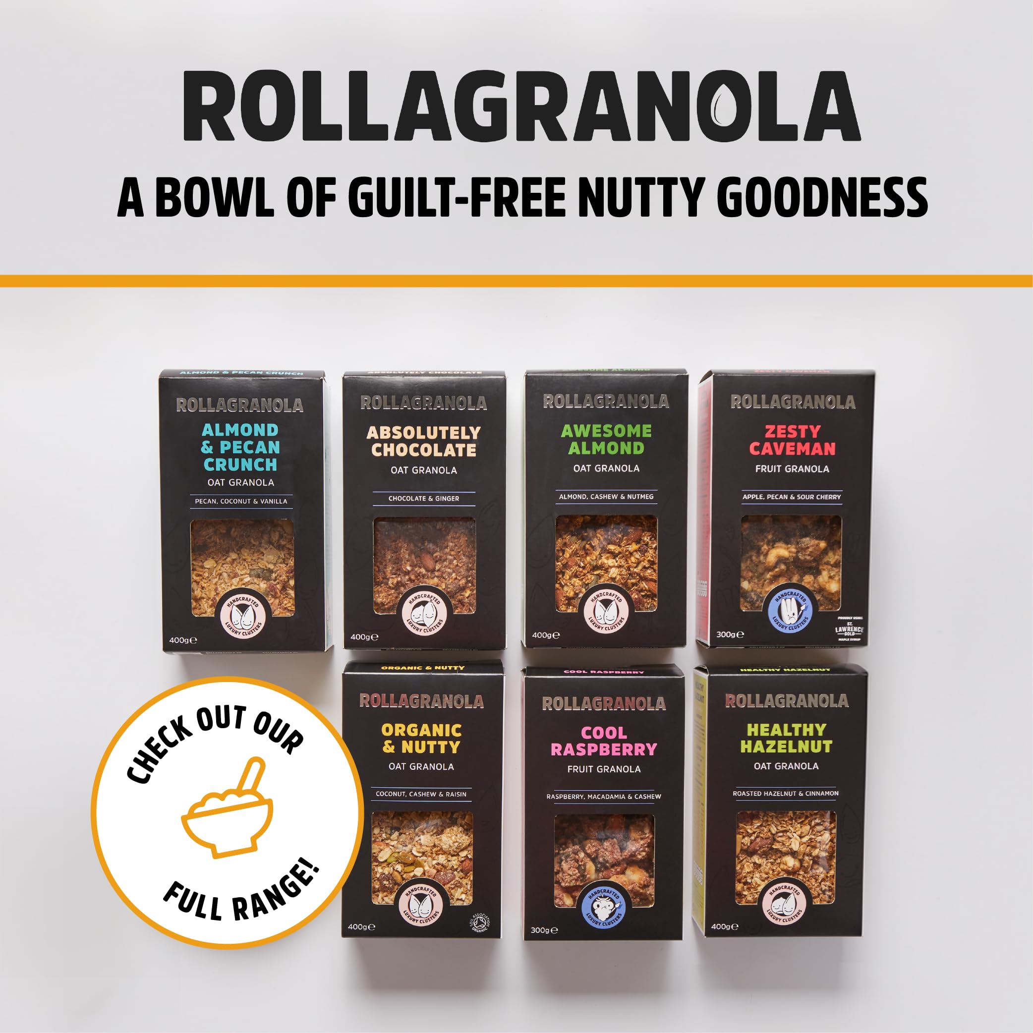 Rollagranola - Cool Raspberry Fruit Granola, 300g Pack 4