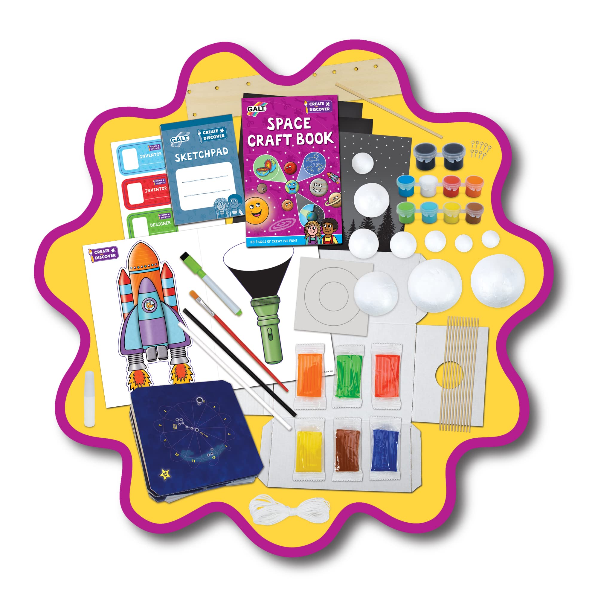 Galt Space Craft - Arts and Crafts Kit for Kids Age 5+ with 7 Space Activities 3