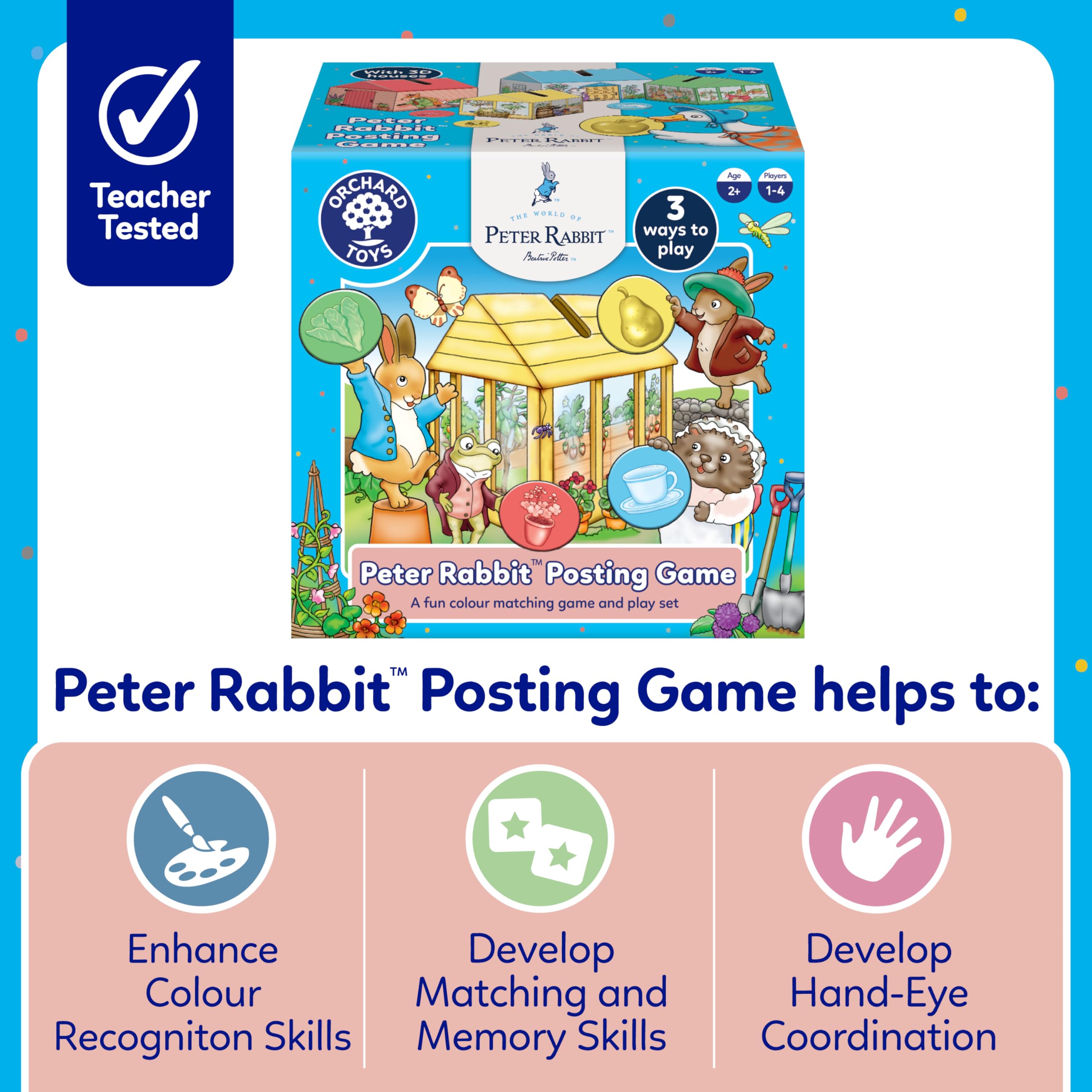 Orchard Toys Peter Rabbit Posting Game - 3D Matching & Colour Recognition Game for Toddlers 4